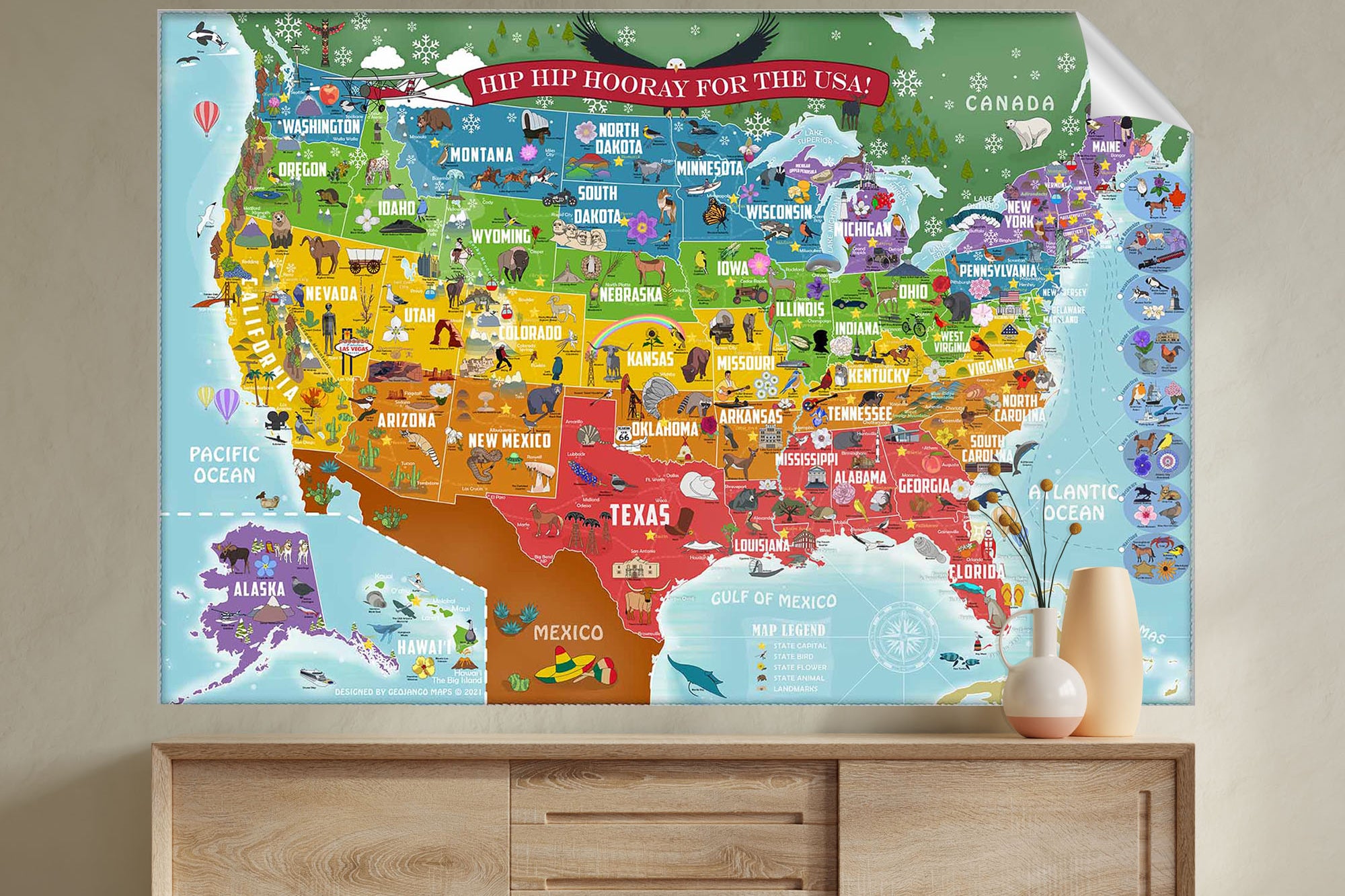 Kids illustration map