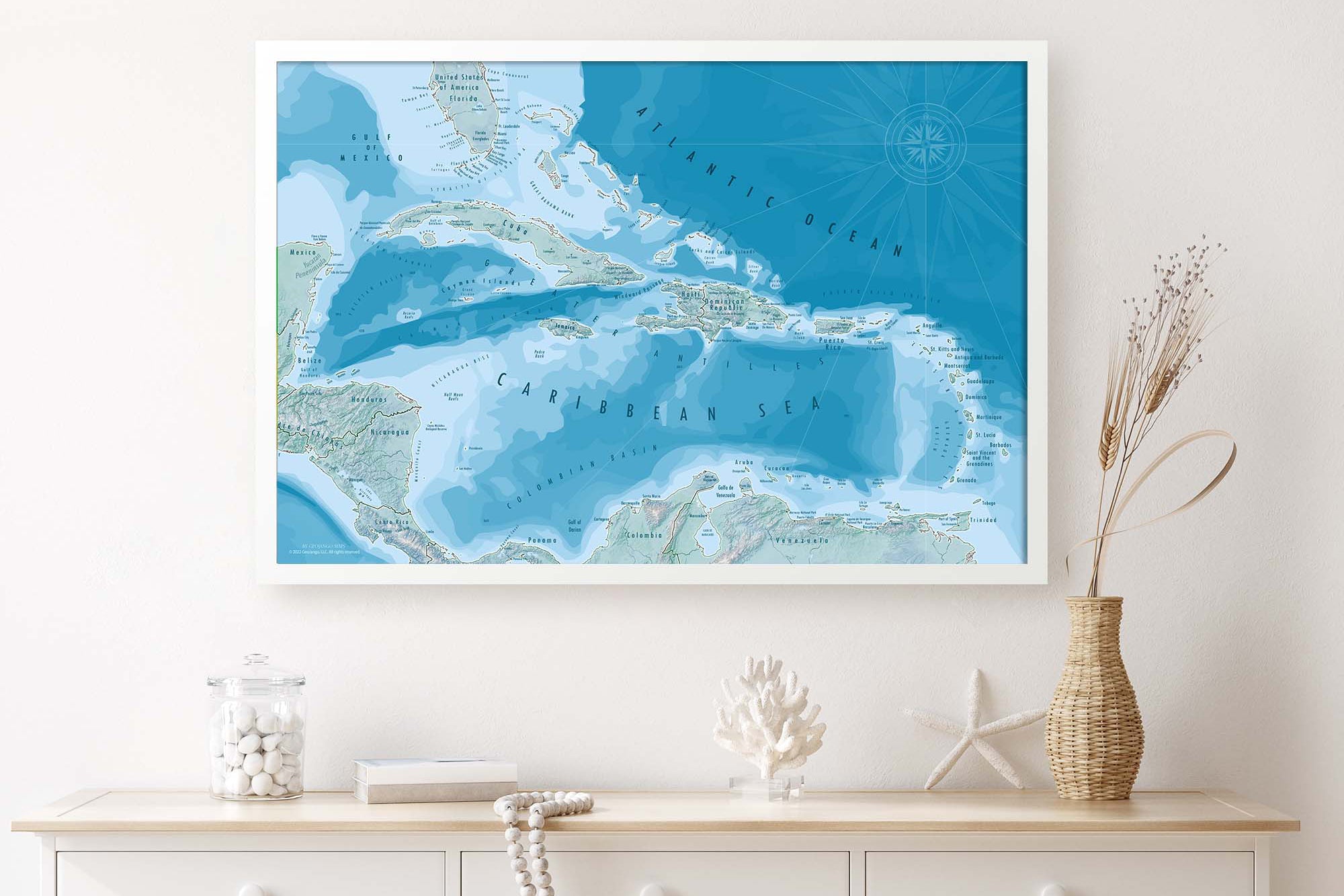 picture of caribbean map