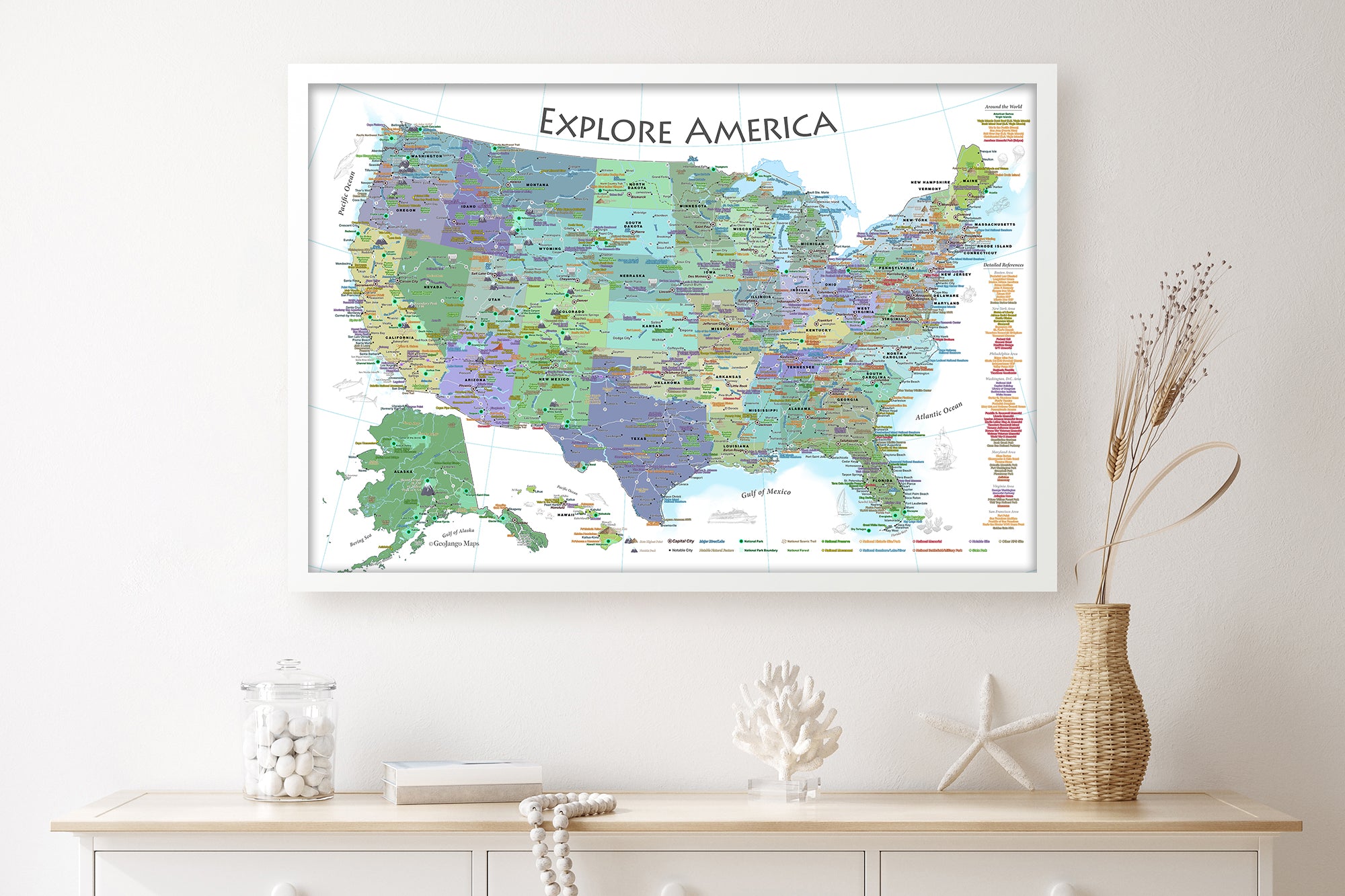 national parks of the usa poster