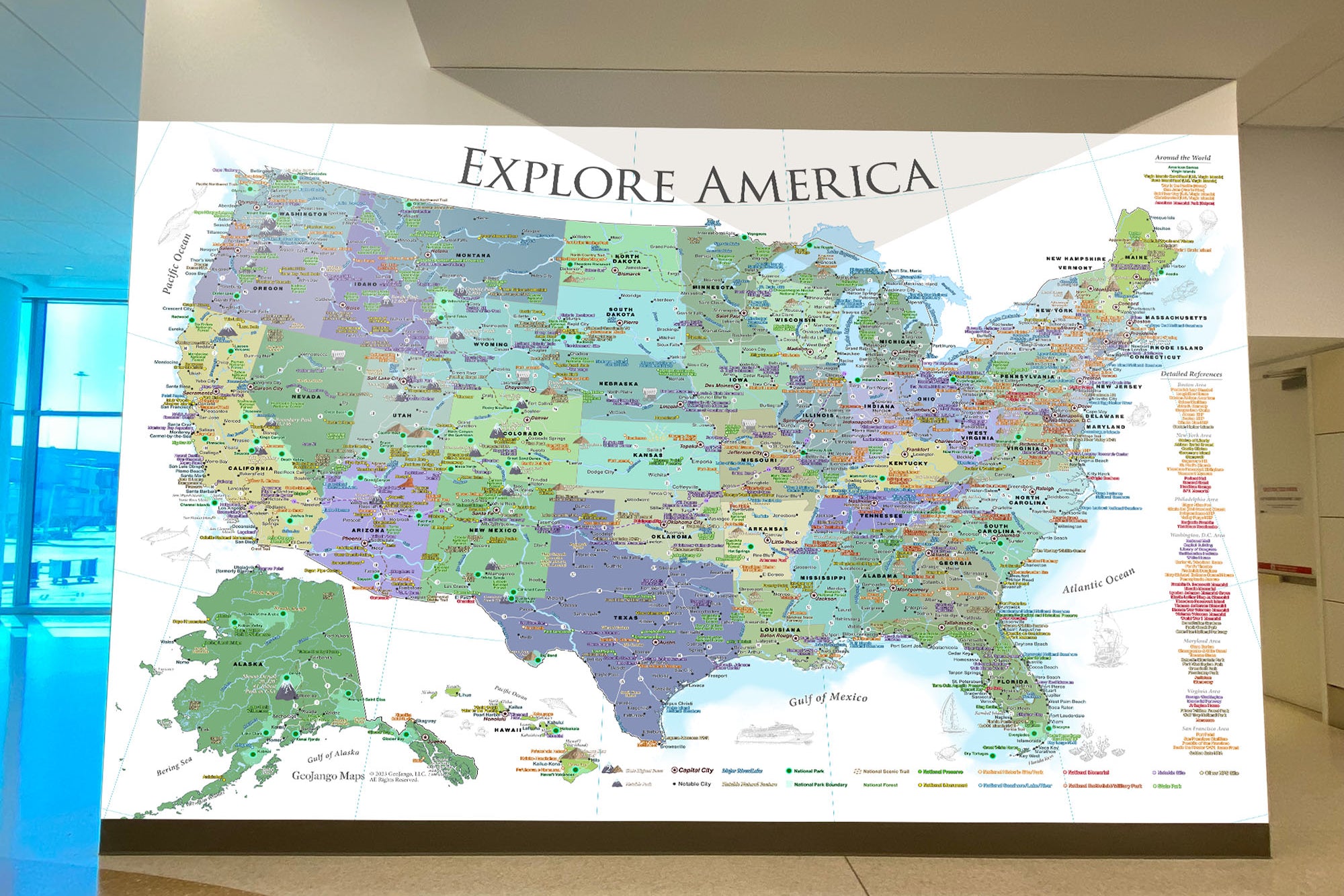 giant map of the us