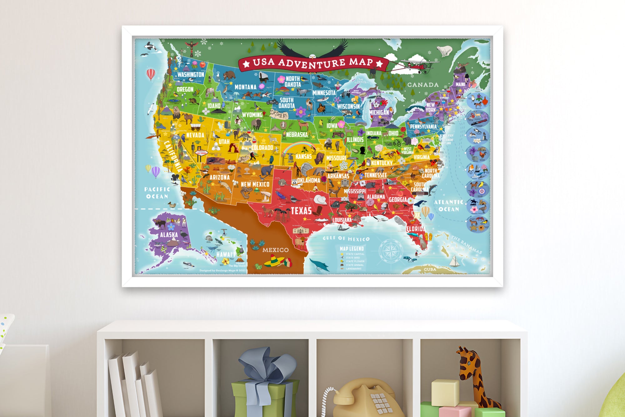 USA map for learning