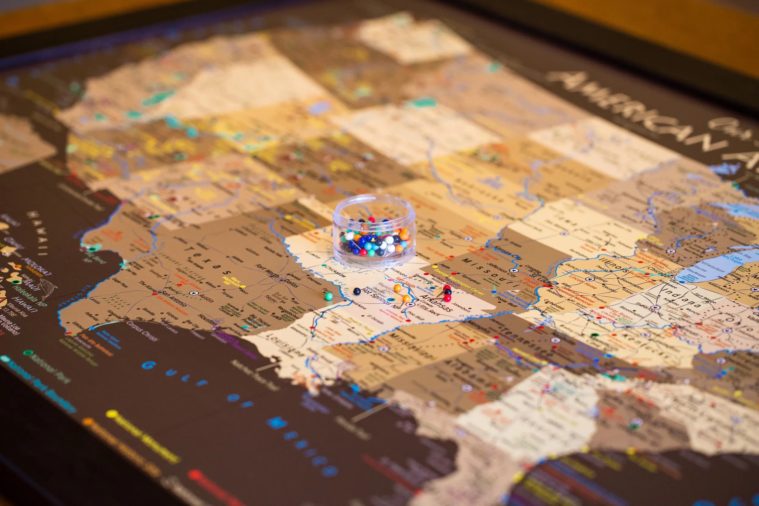 GeoJango USA National Parks Map - Brown Edition