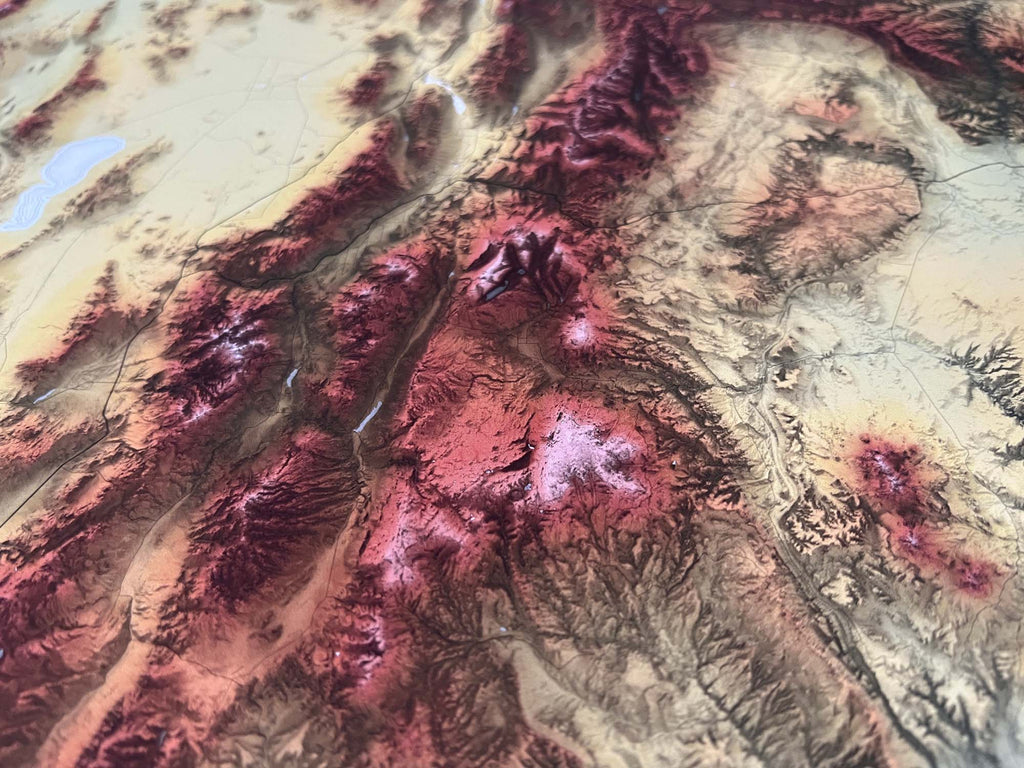 detail of shaded relief with roads