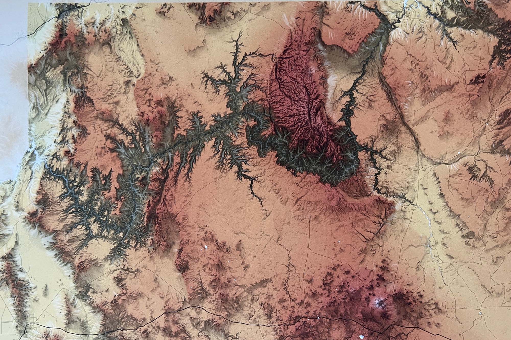 detailed arizona topography