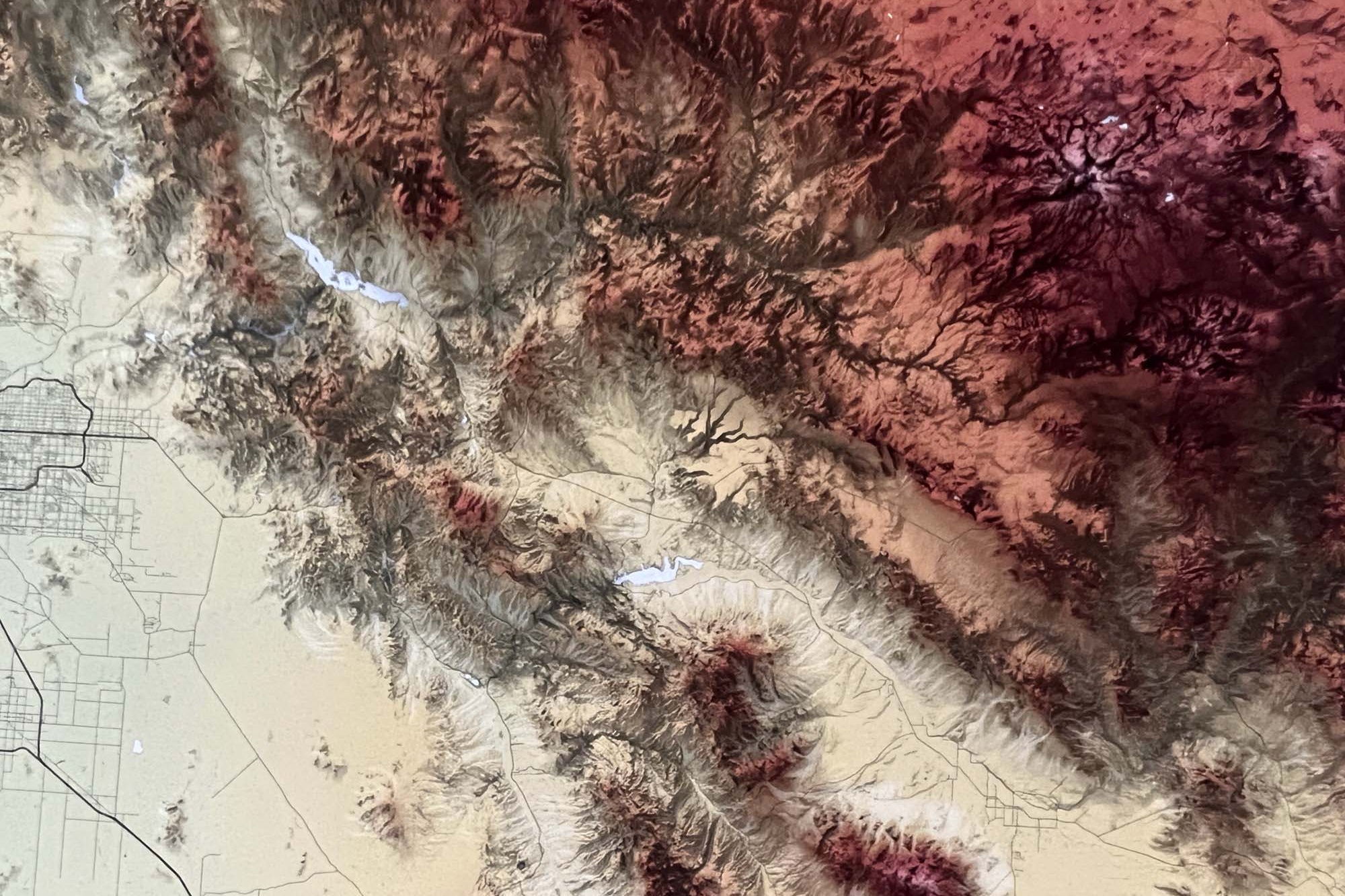 Superstition Mountains shaded relief