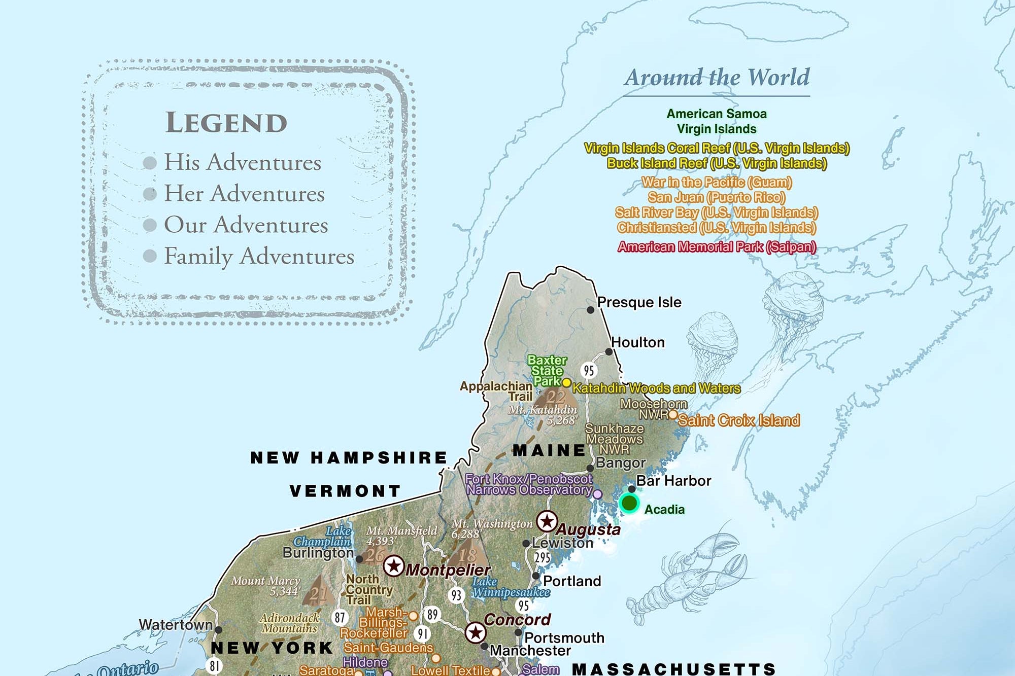 Personalized legend for map