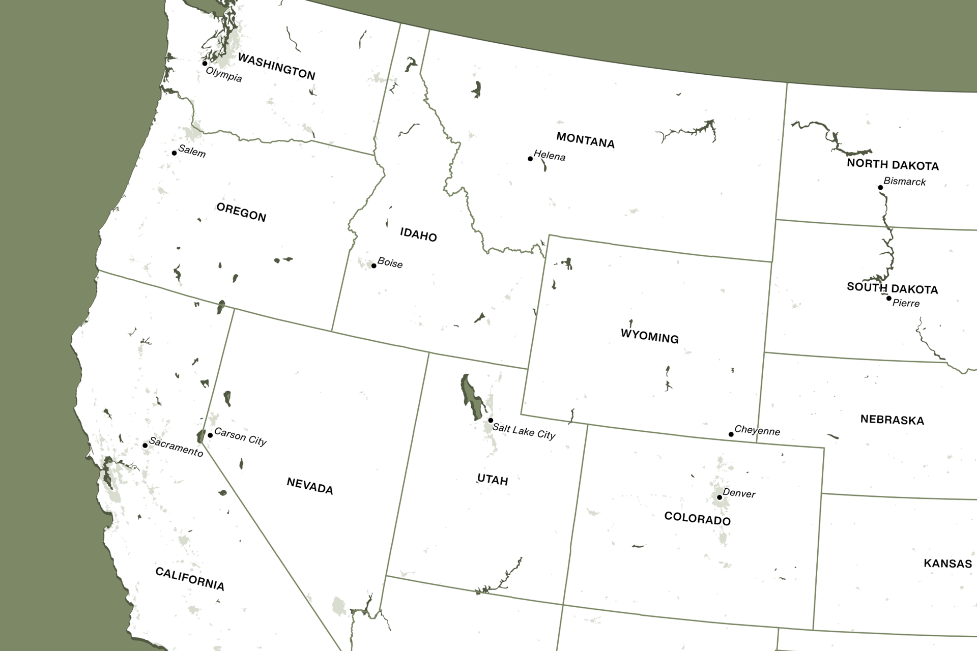 map of usa with capitals