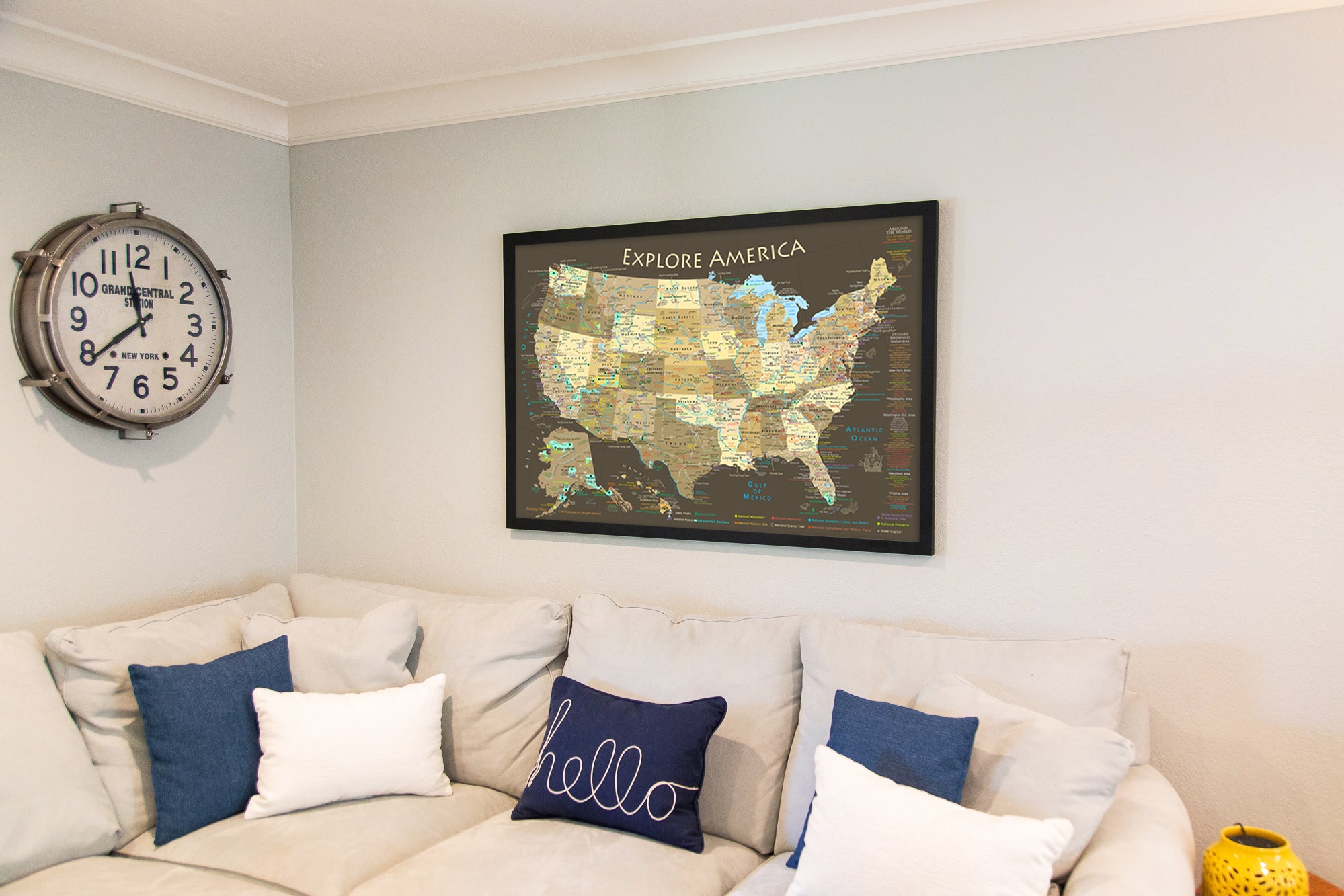 Framed USA Map