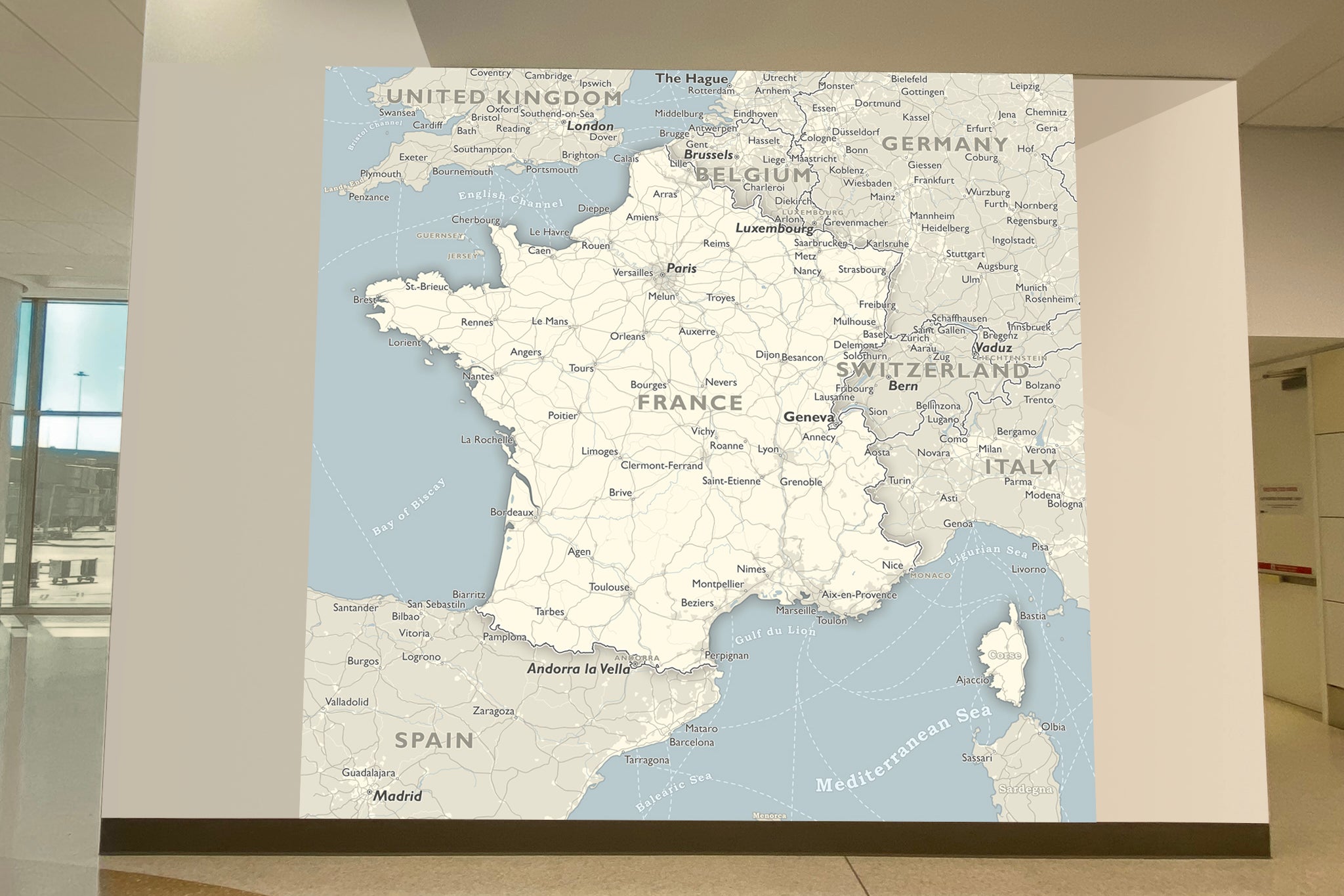 giant map of france for wall