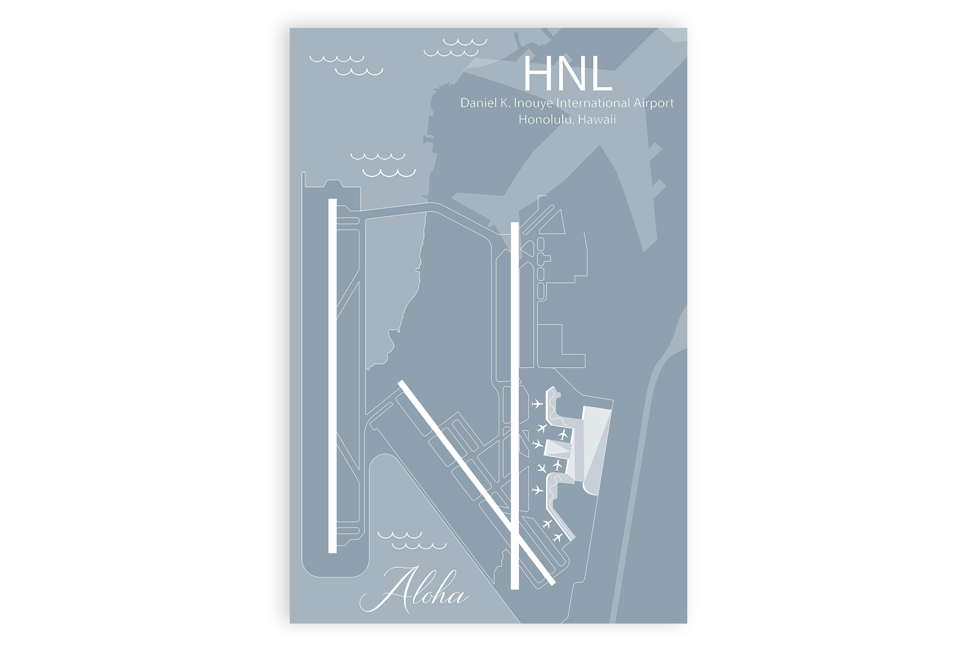 hnl airport map