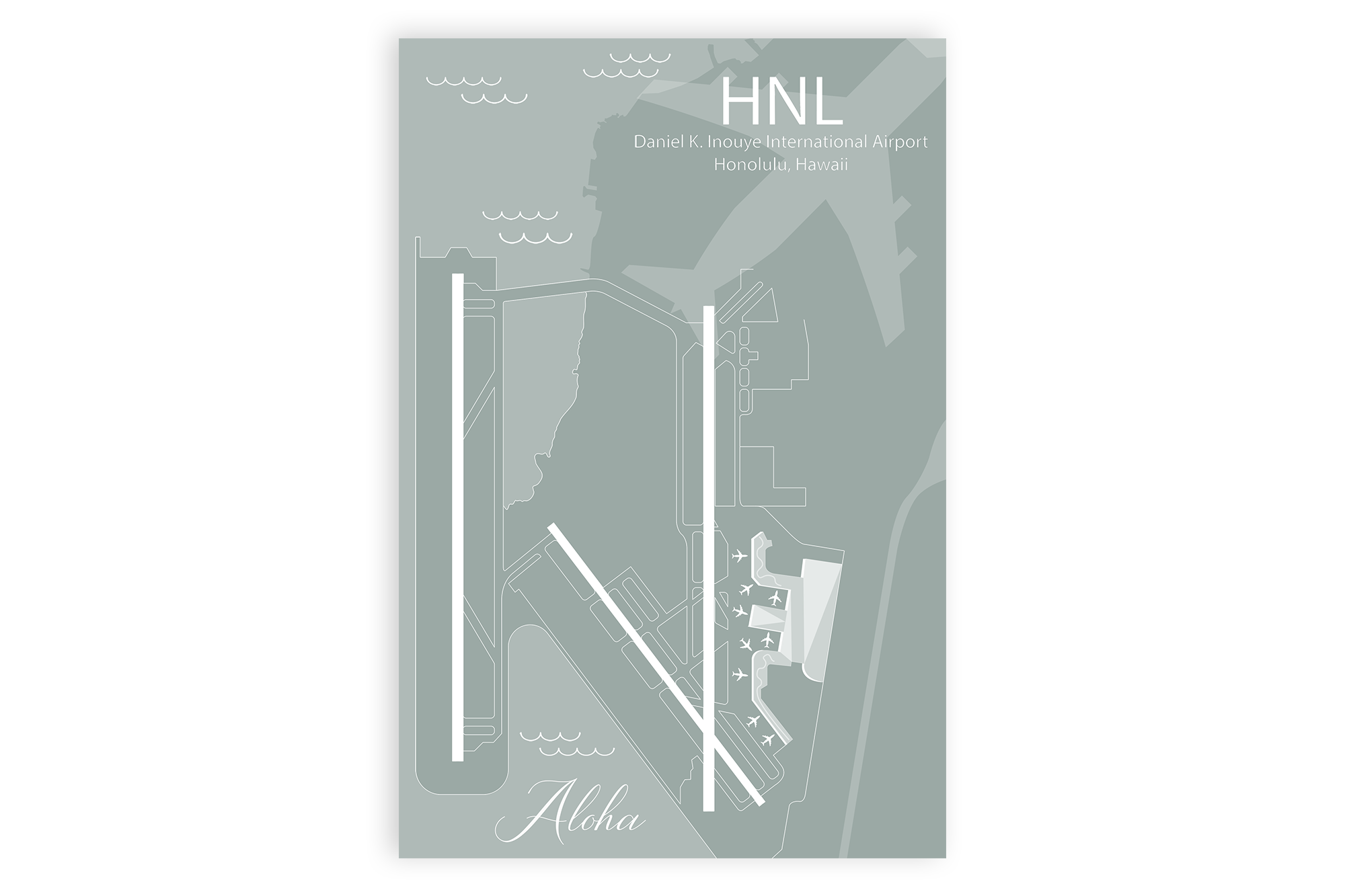 map hnl airport