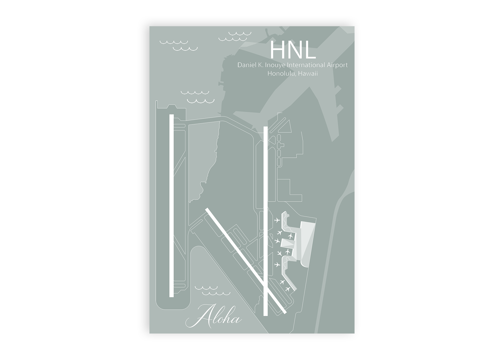 map hnl airport