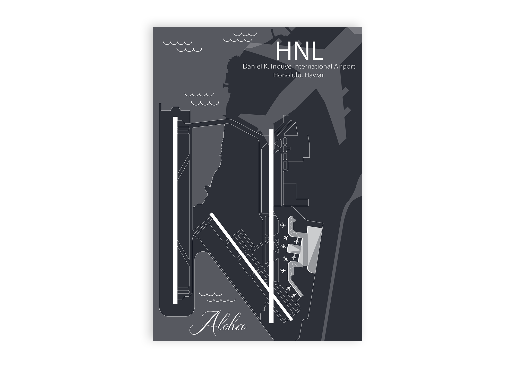 map of Honolulu airport