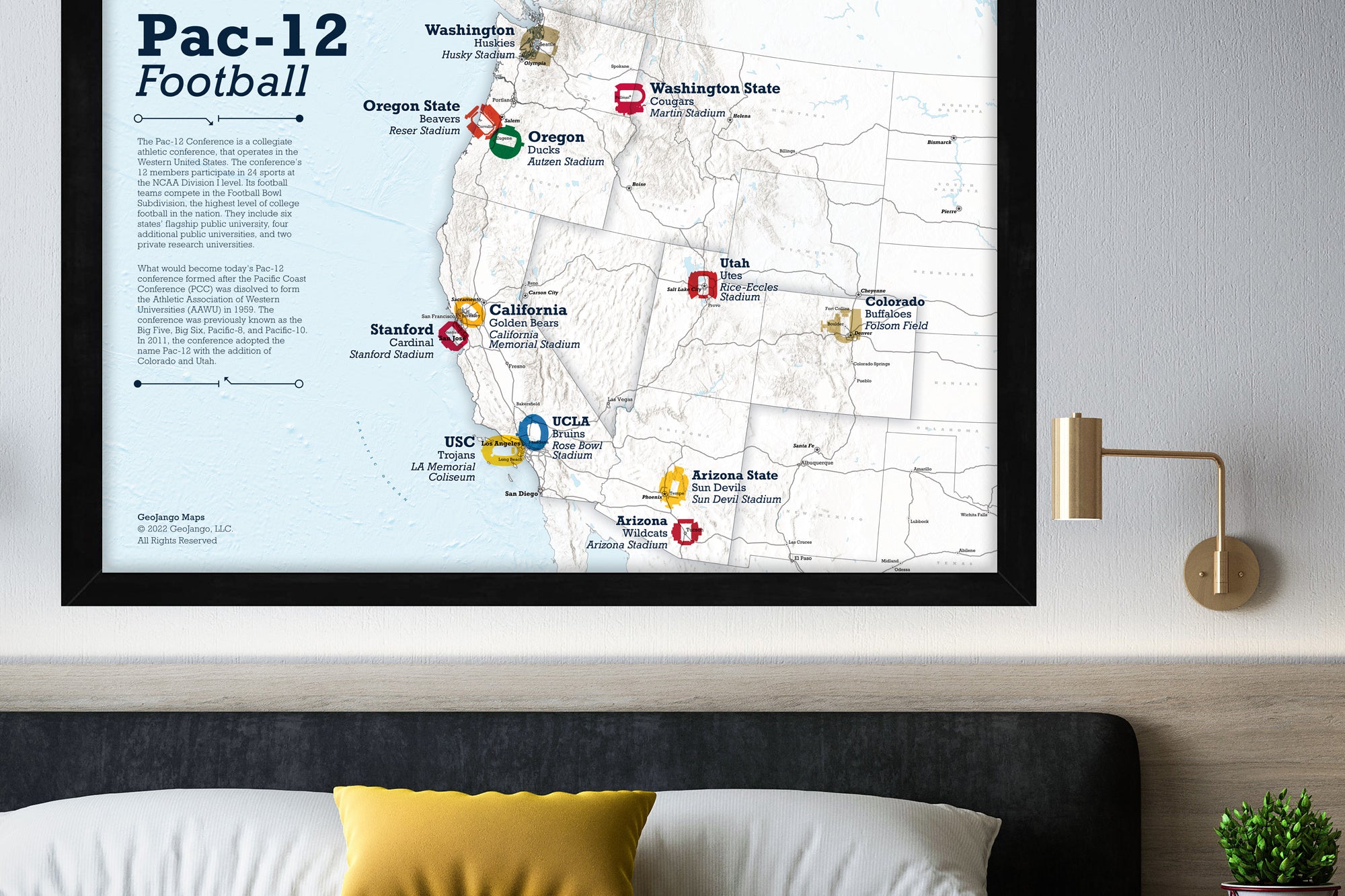 Pac 12 realignment map