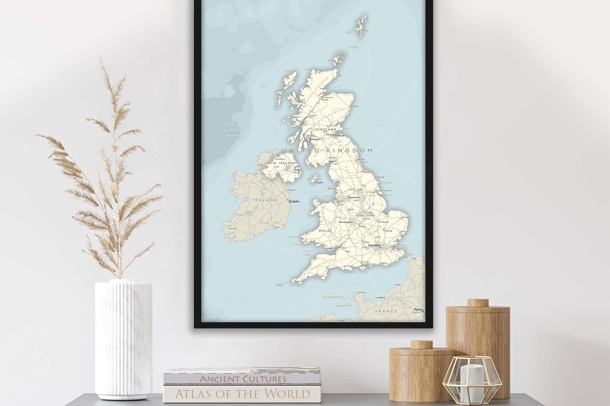 map of the UK push pin