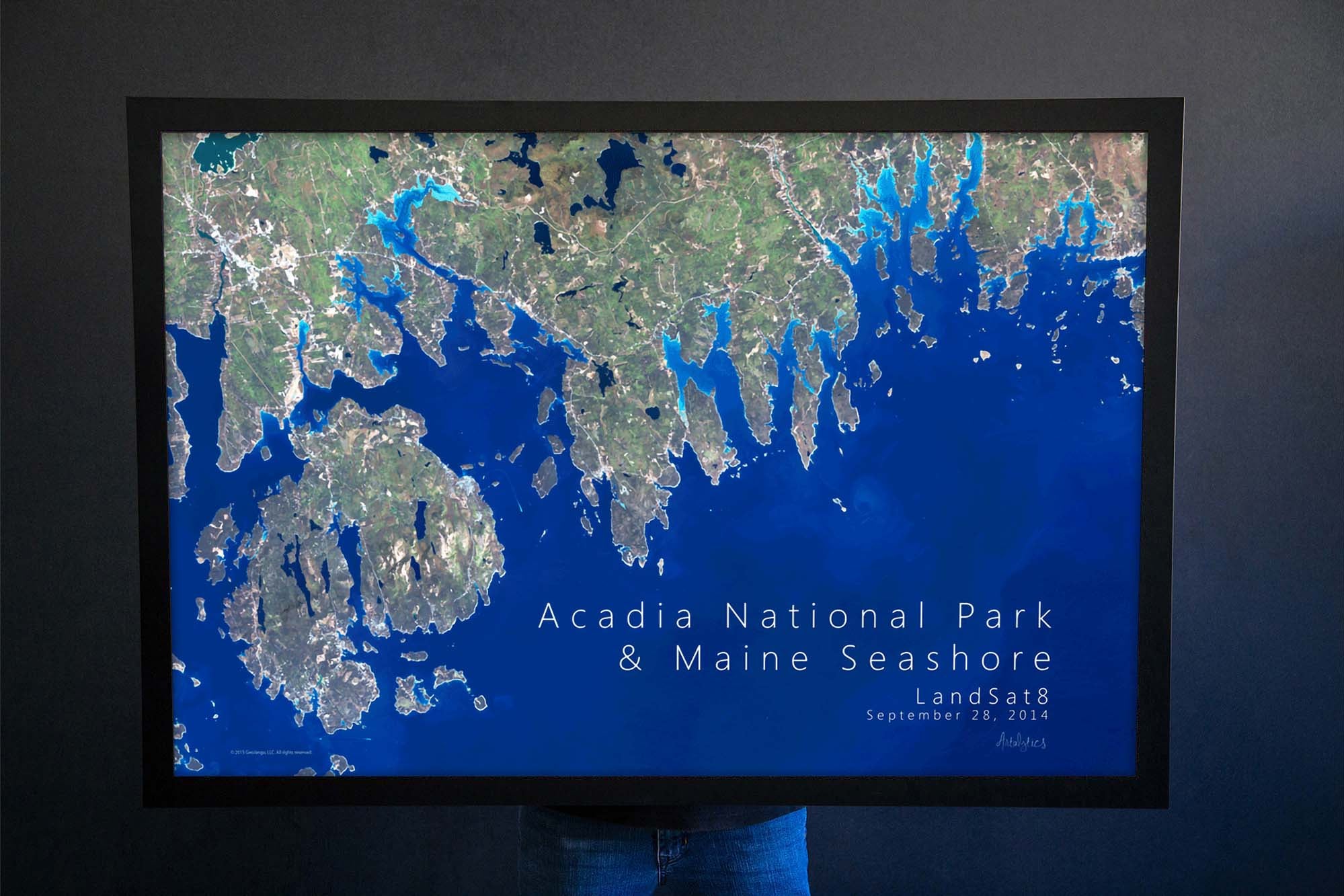 Acadia National park satellite imagery