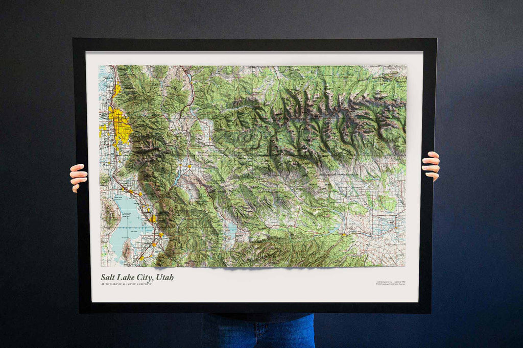 Salt Lake City elevation map