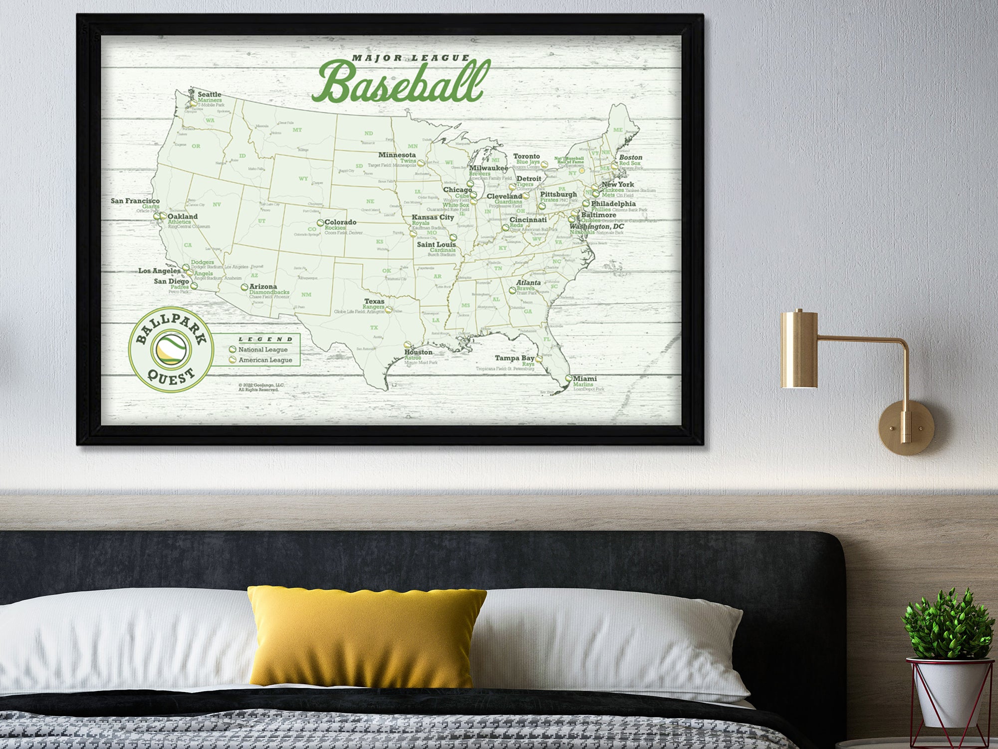 baseball teams map