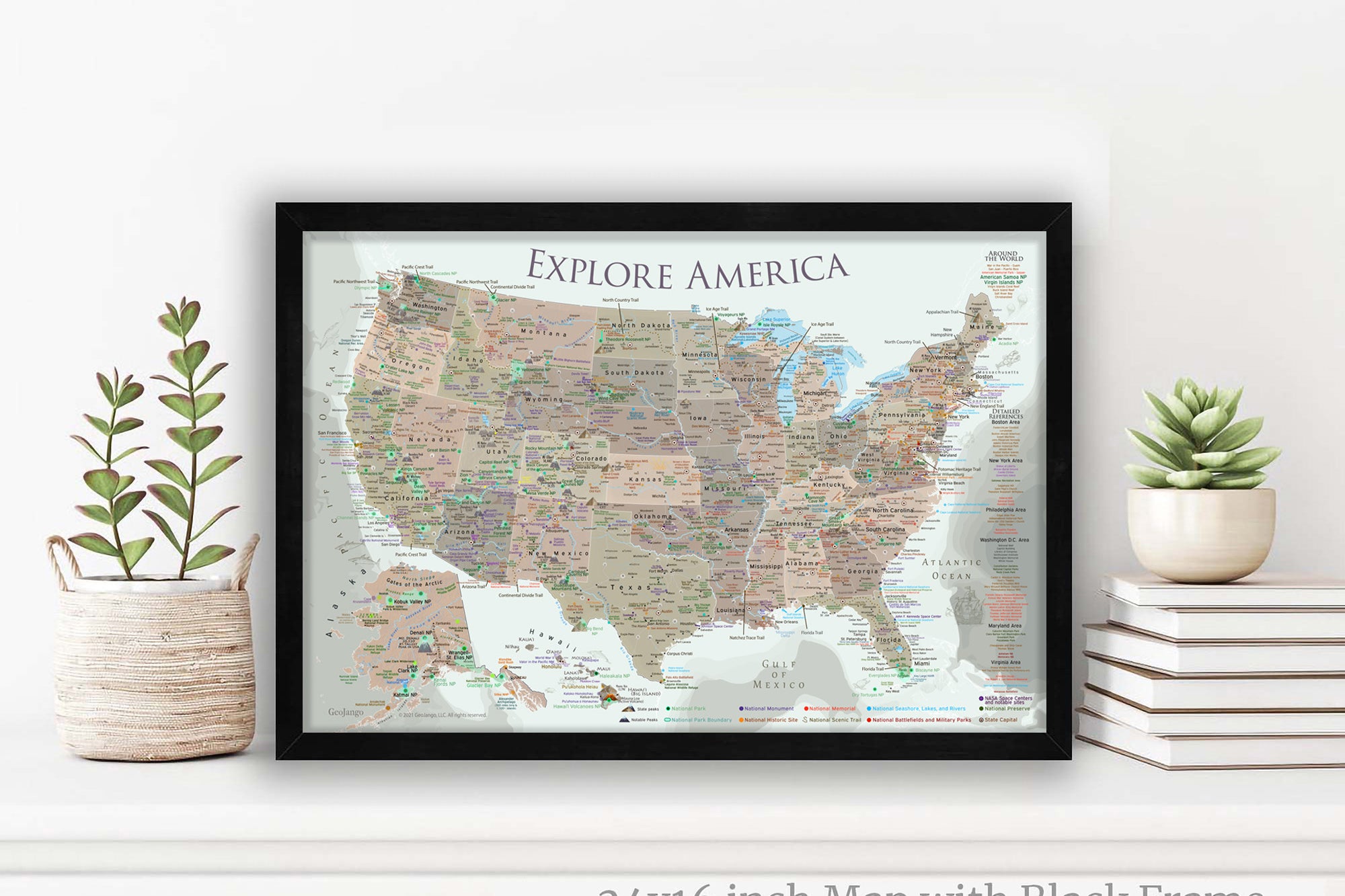 map of national parks with cities