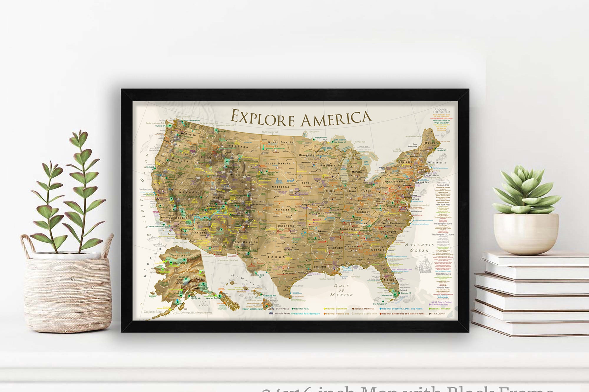 national parks map for camping
