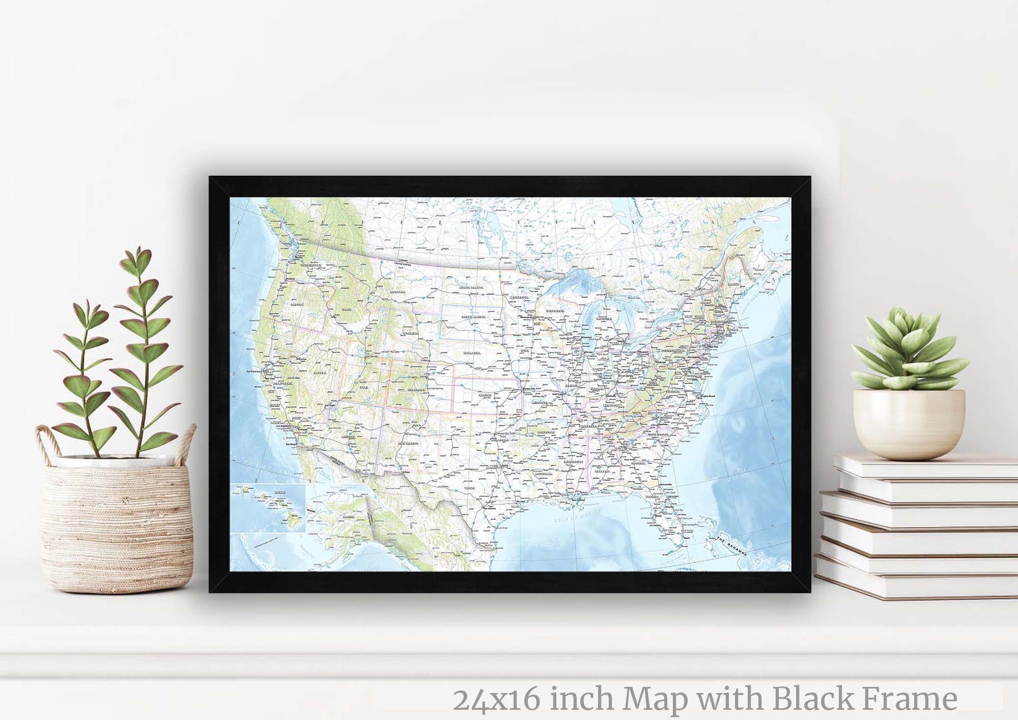 Detailed USA Map with Alaska