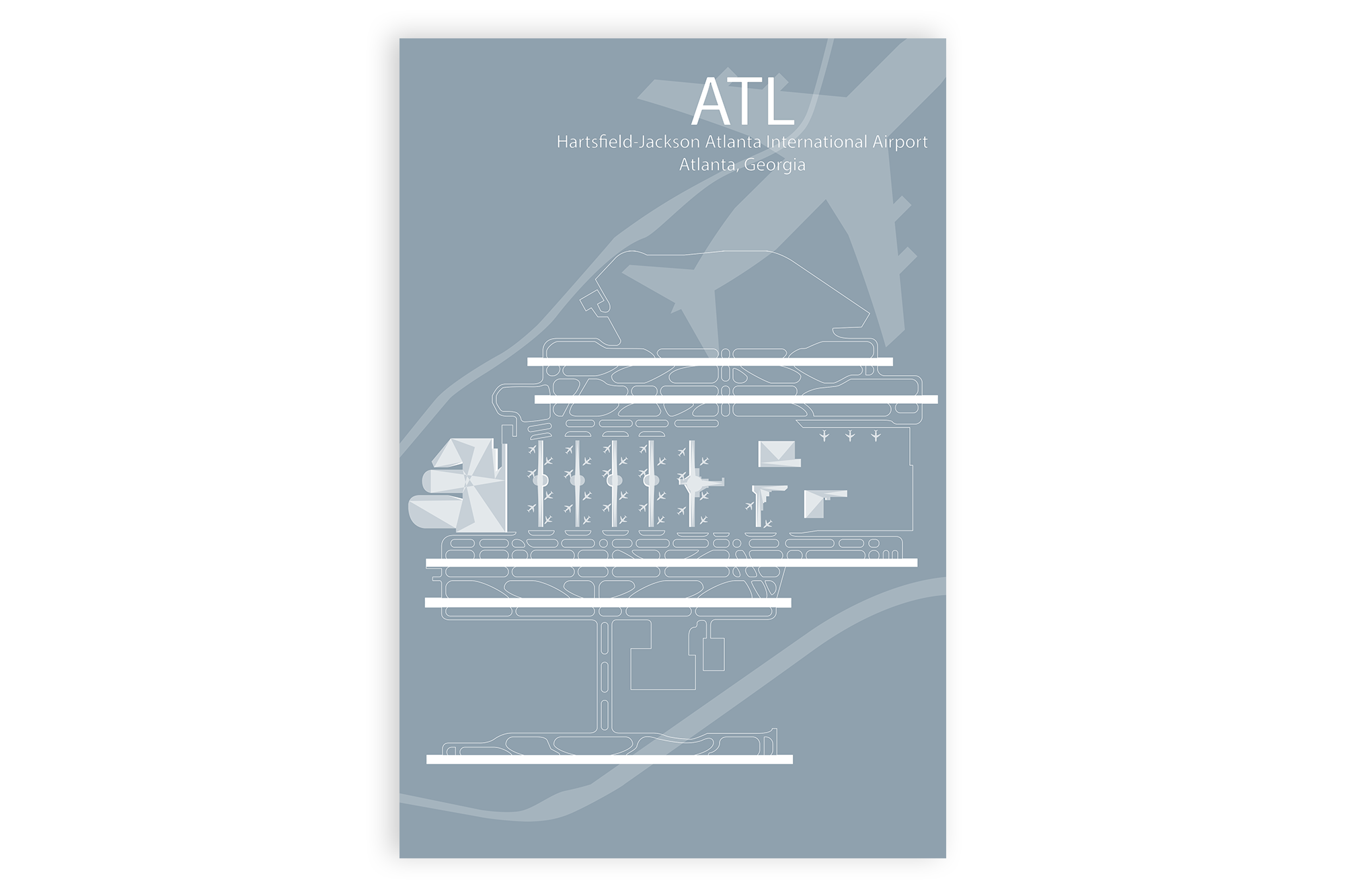 atl airport map