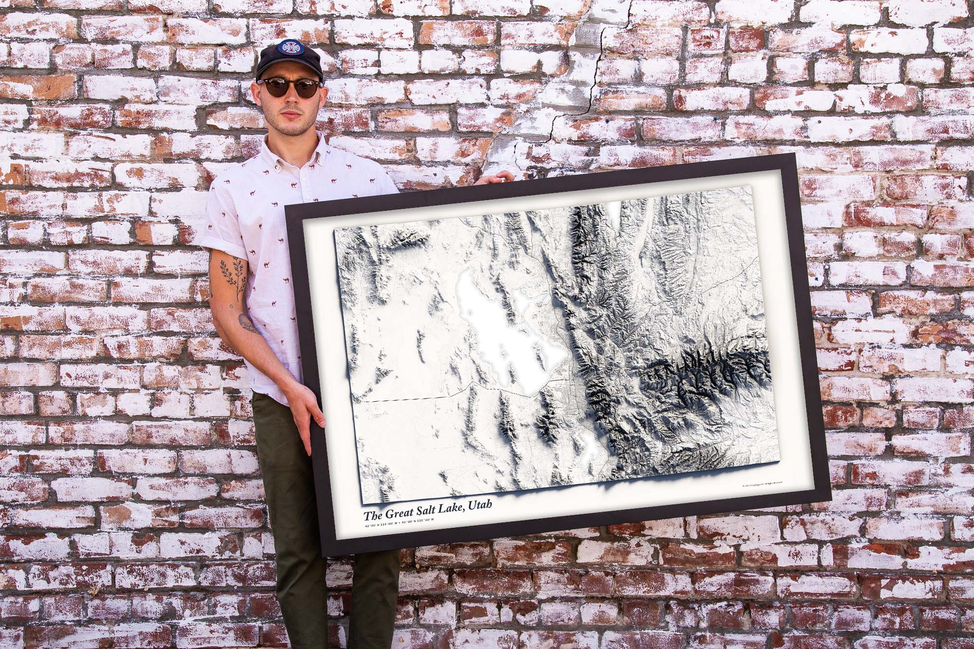 the great salt lake utah elevation map