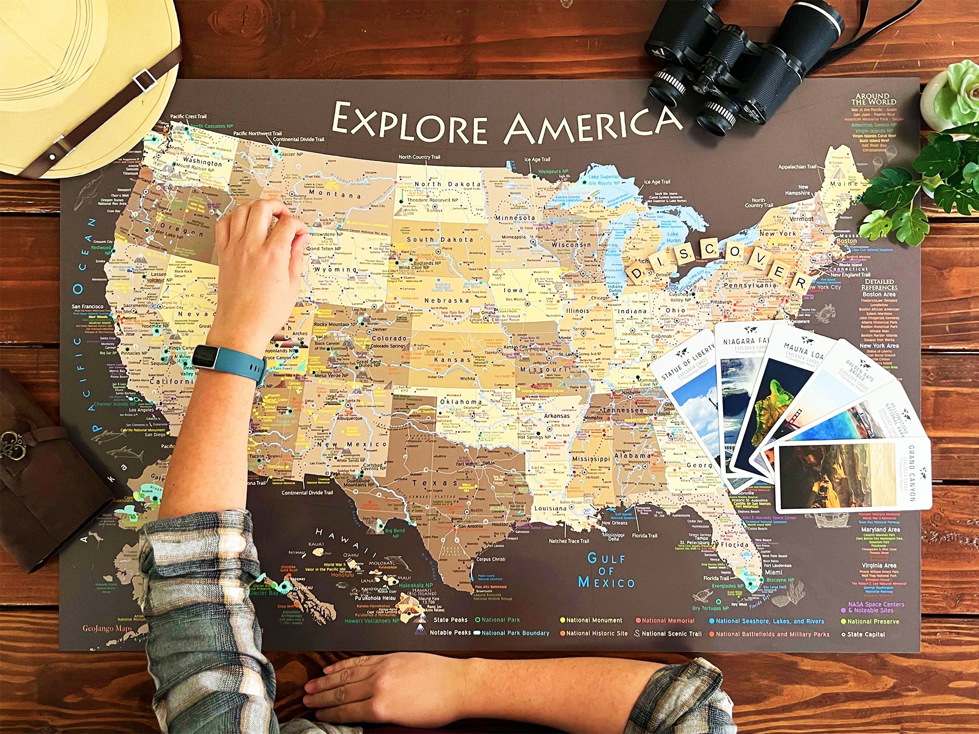 national parks checklist map