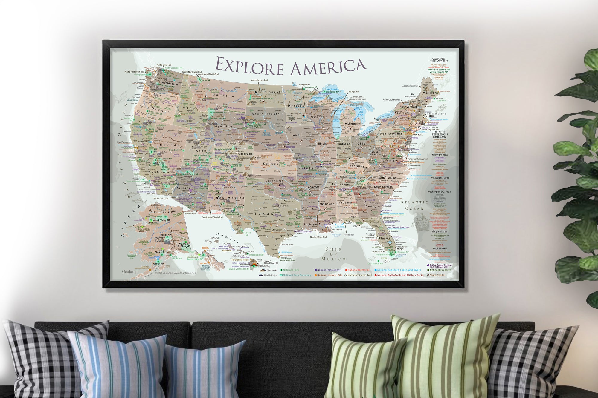 National Parks pin map