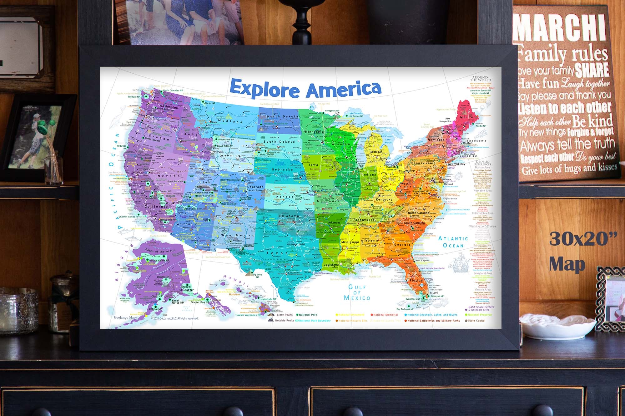 kids map of the united states
