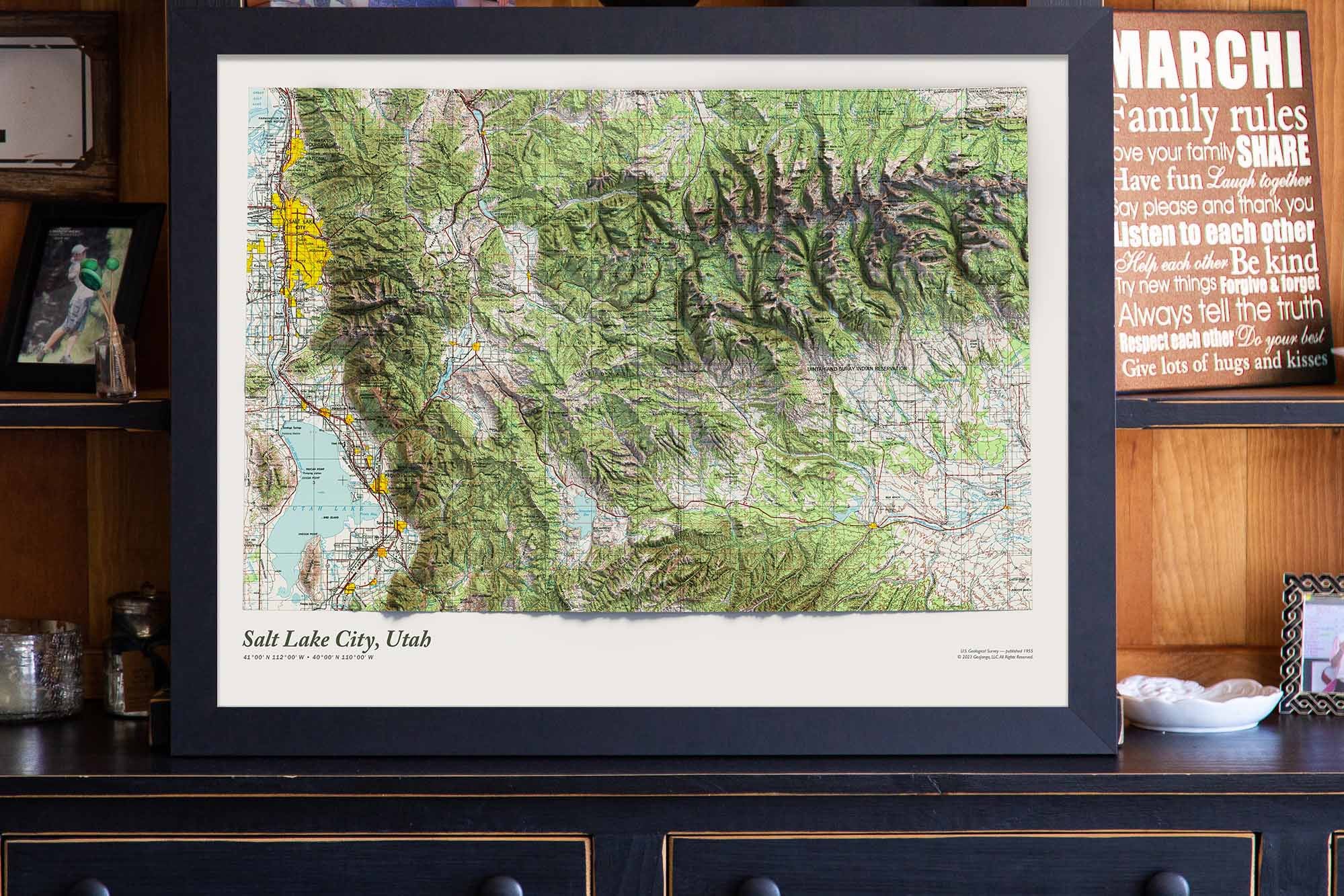 Wasatch Range topo map