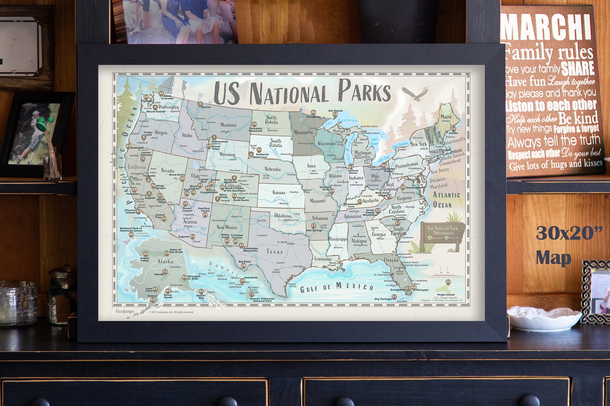 national parks map scratch off