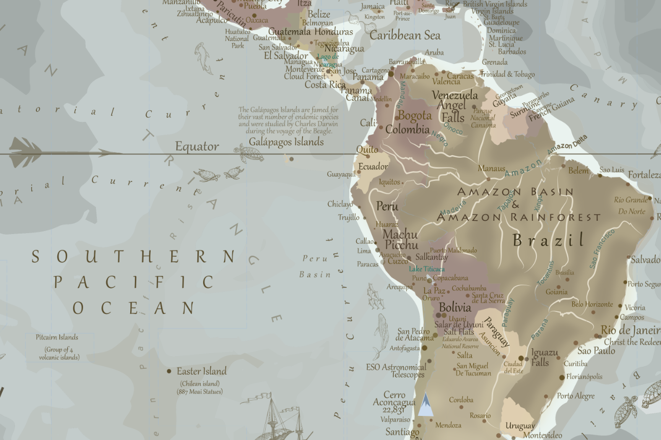 Easter Island on map