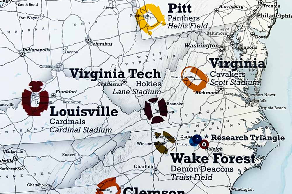 college football ACC map