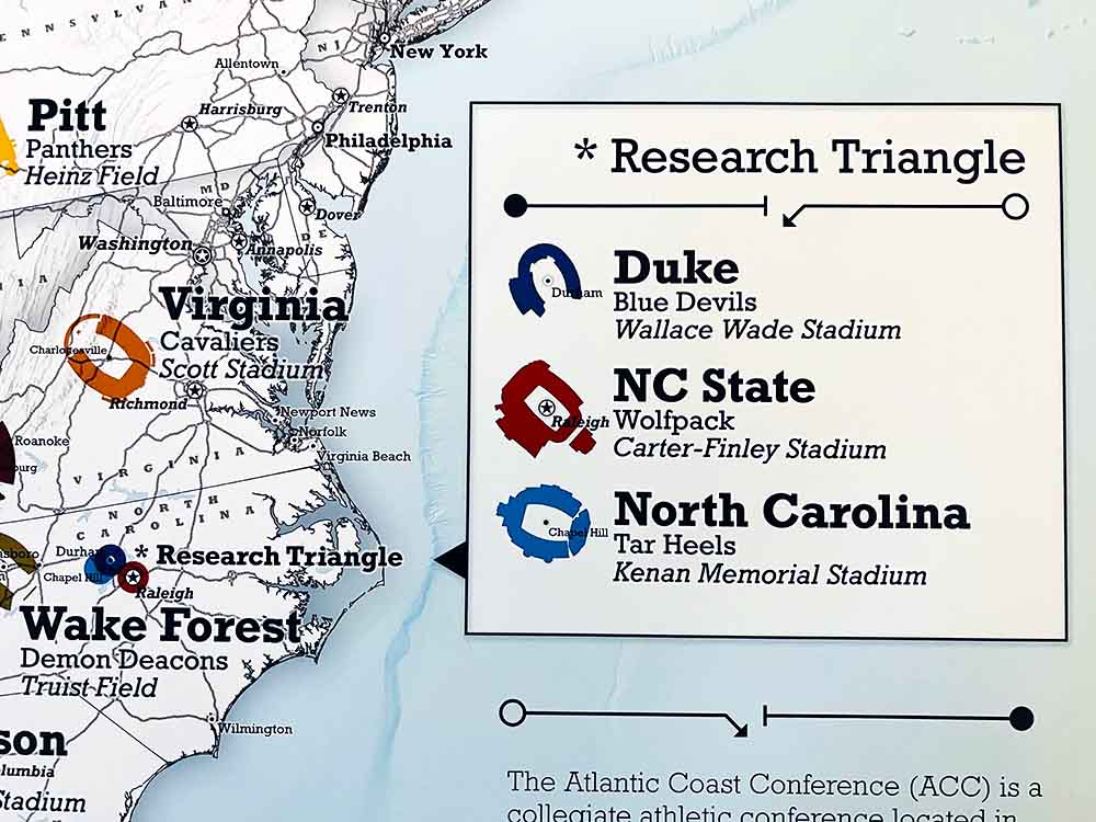 ACC college football map