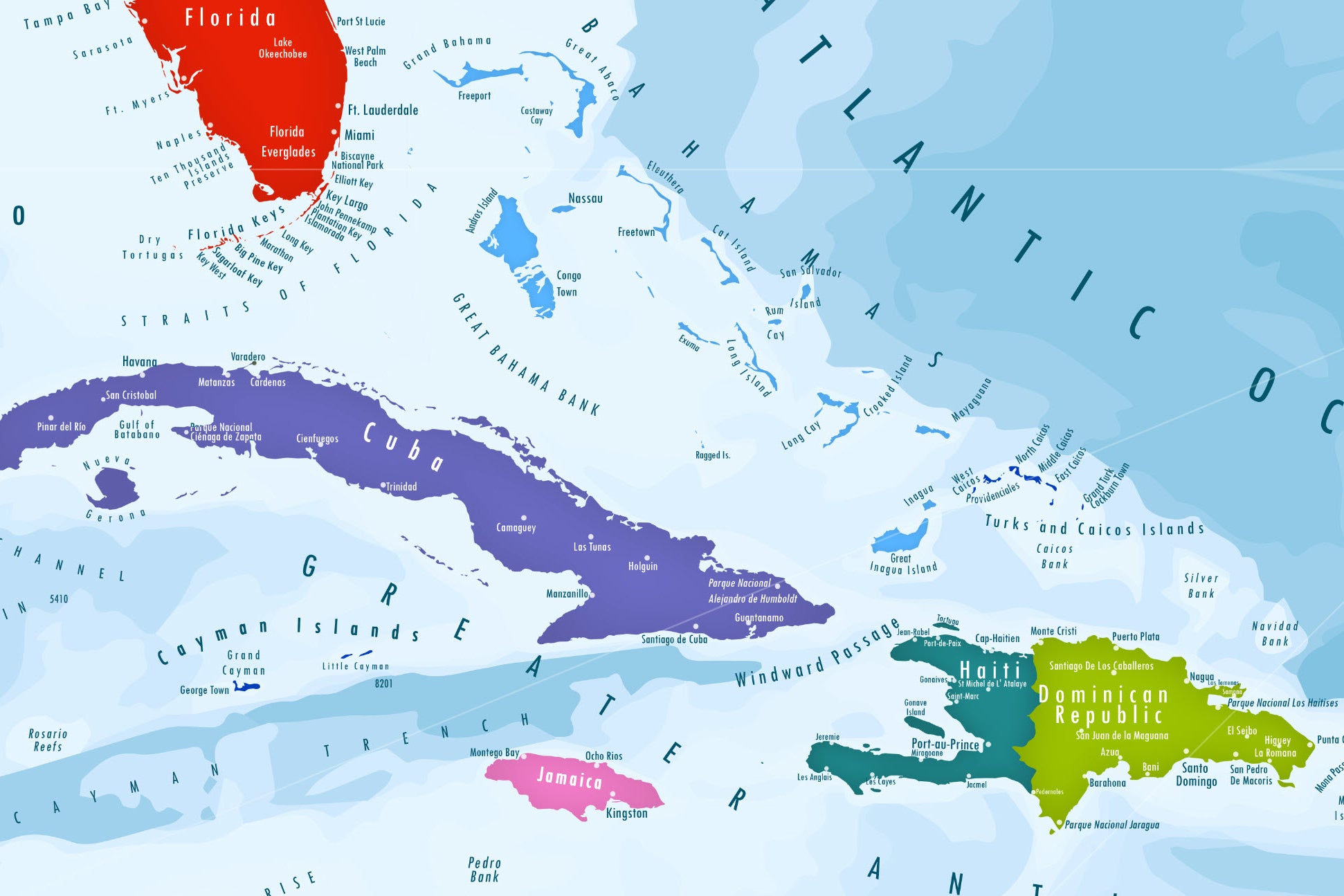 greater antilles map