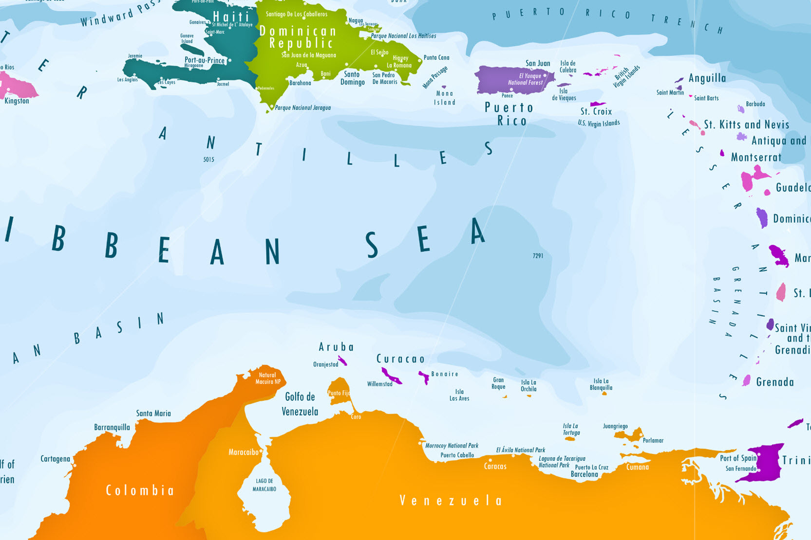 map of lesser antilles