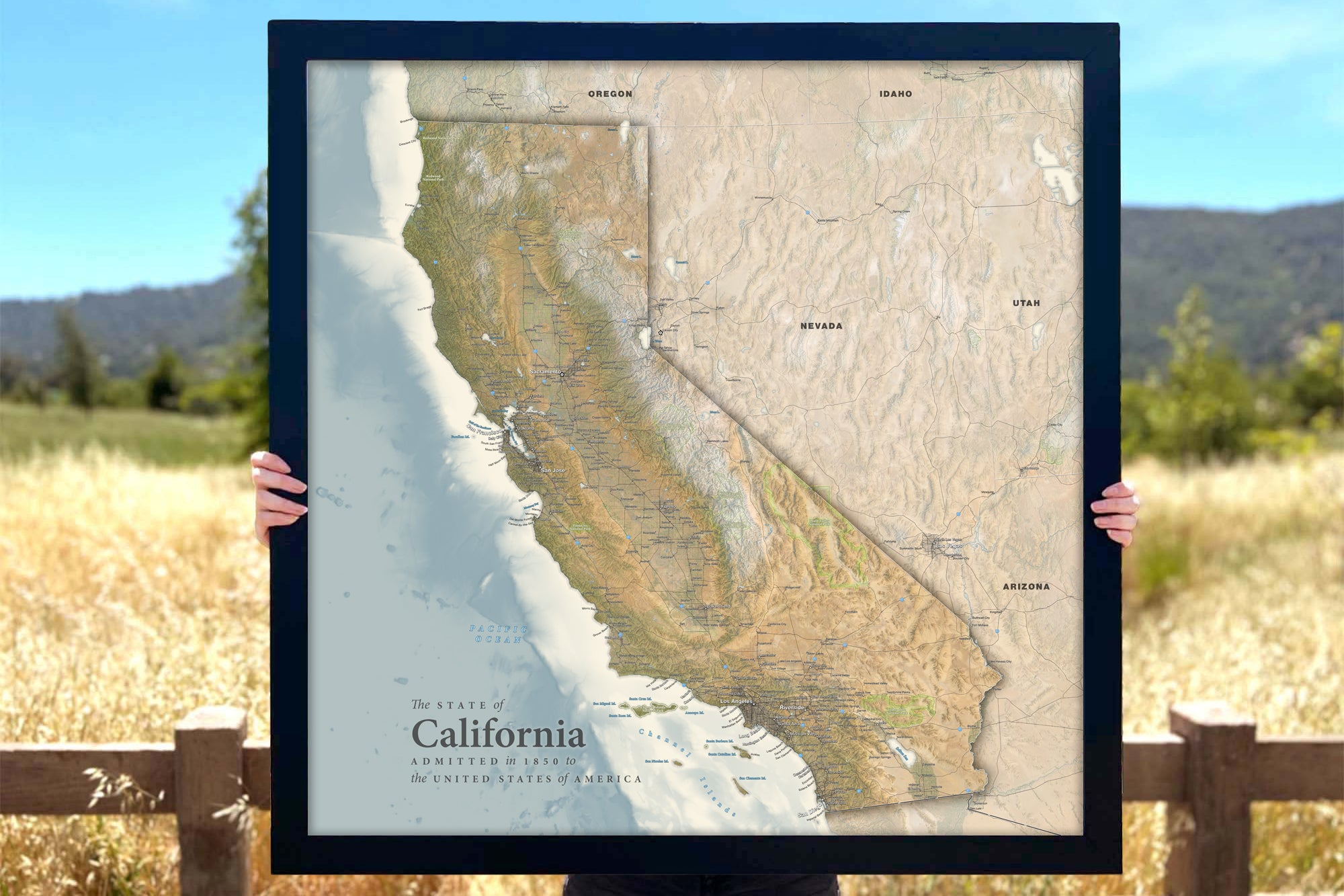 map of sierra Nevada mountains