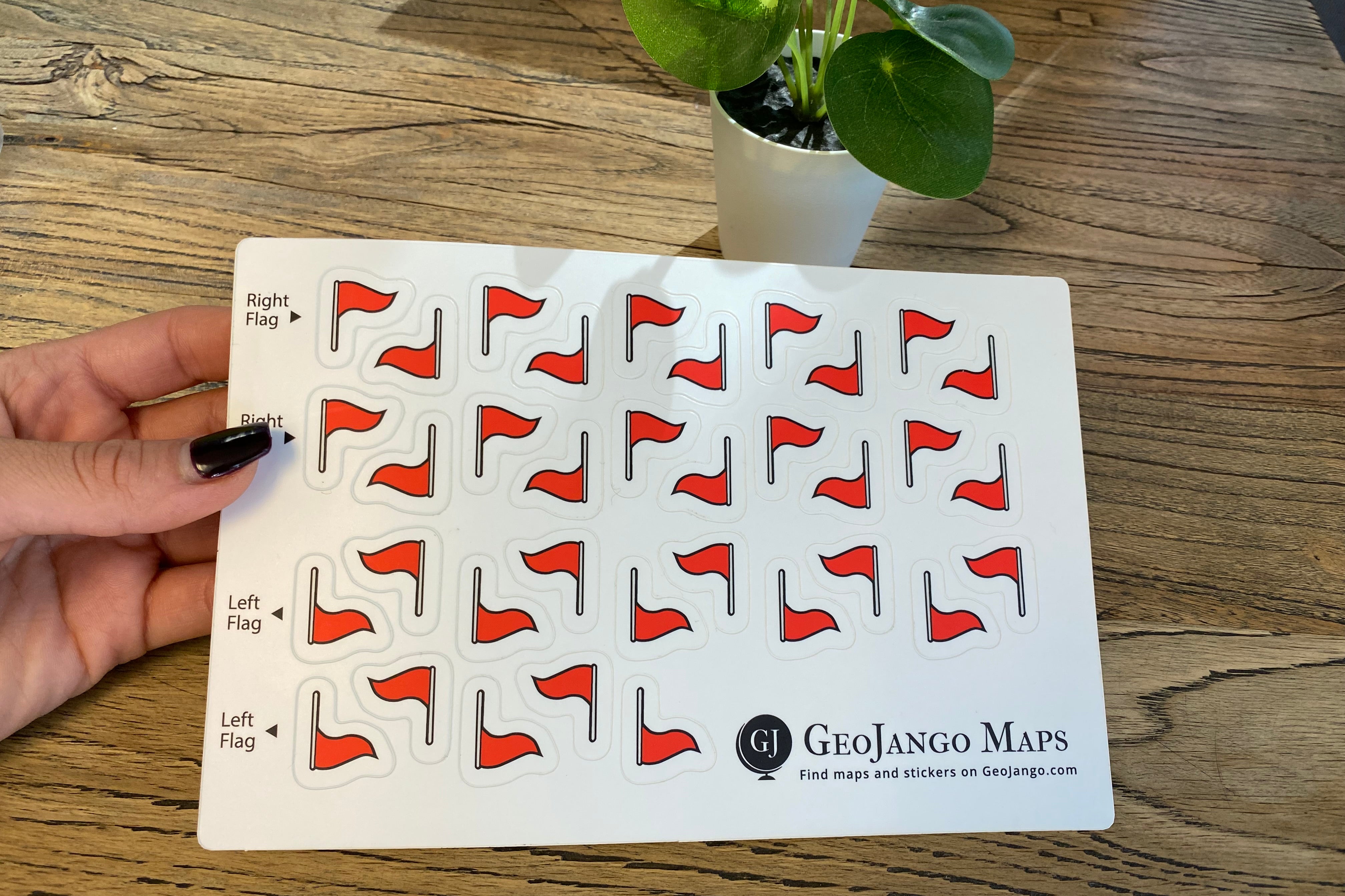 red stickers for map