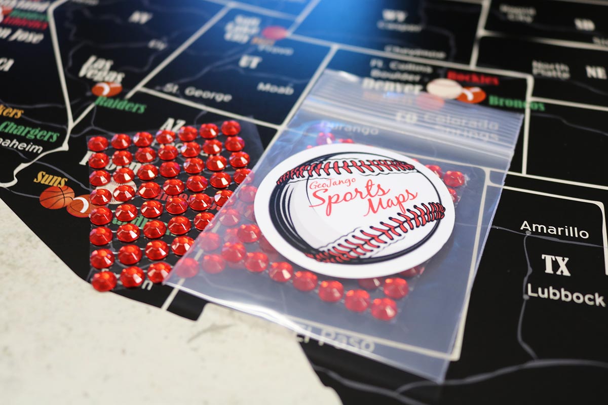 red gems for marking locations