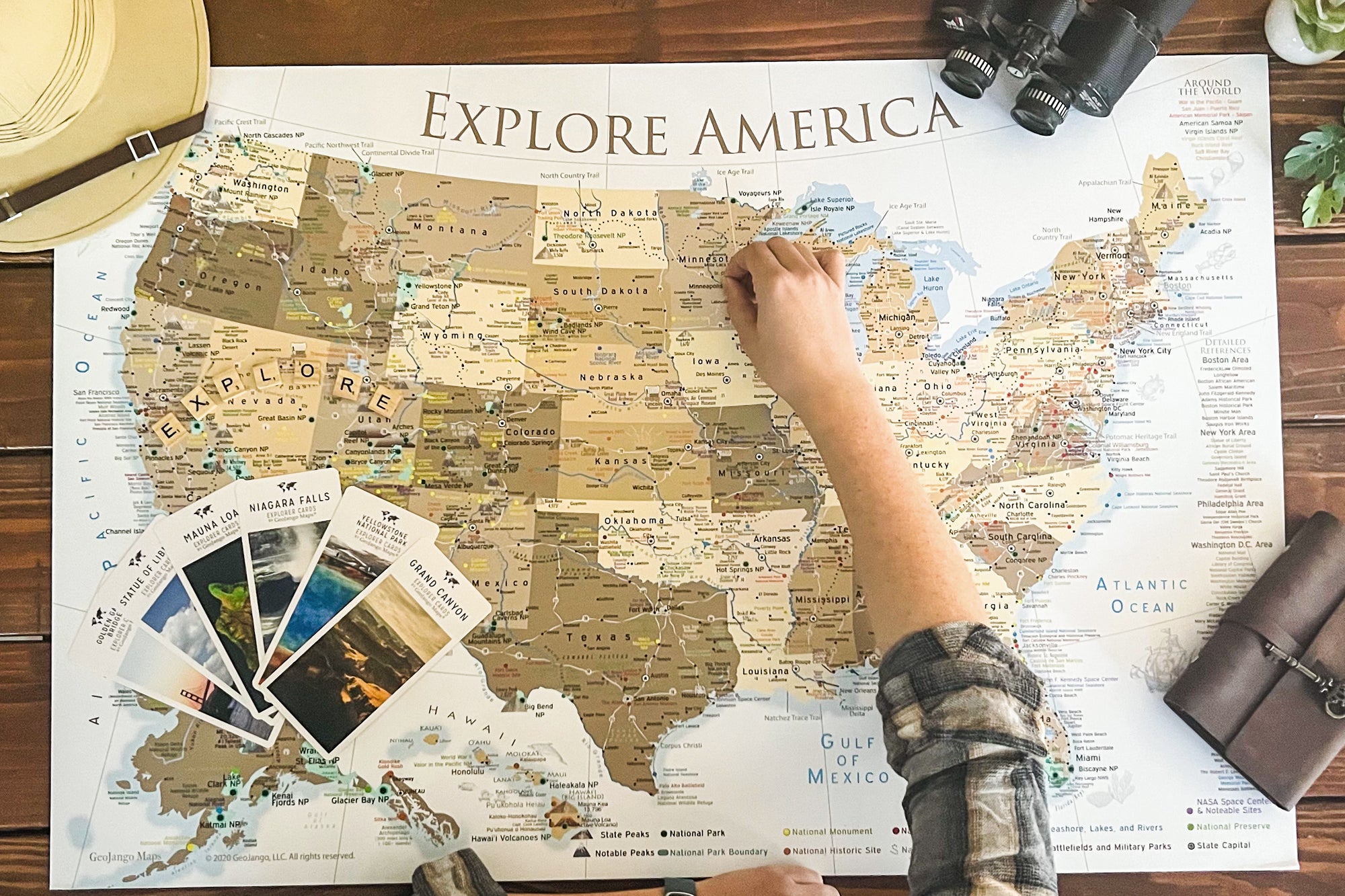 push pin travel map usa