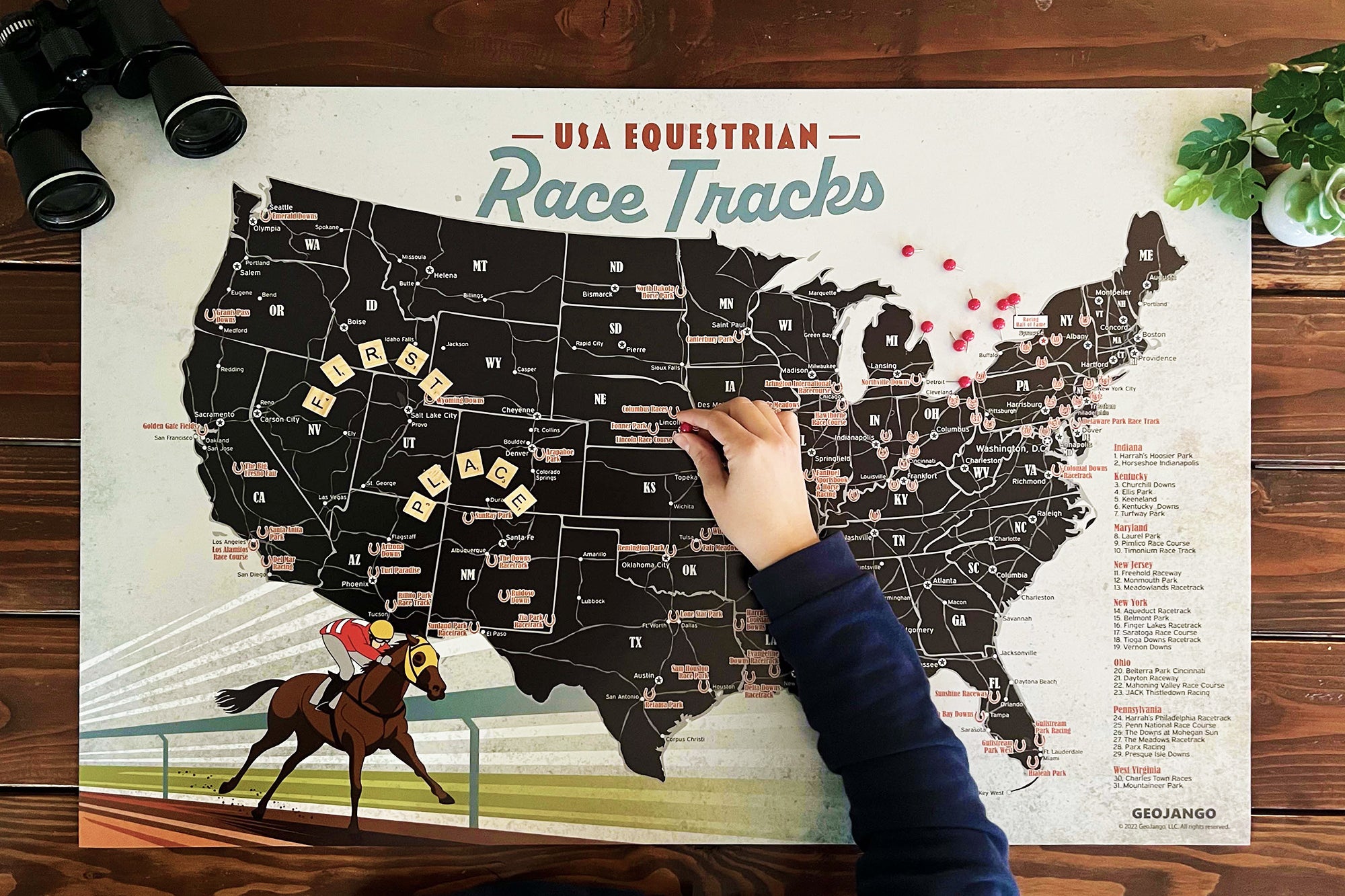 Horse Racing Tracks Map