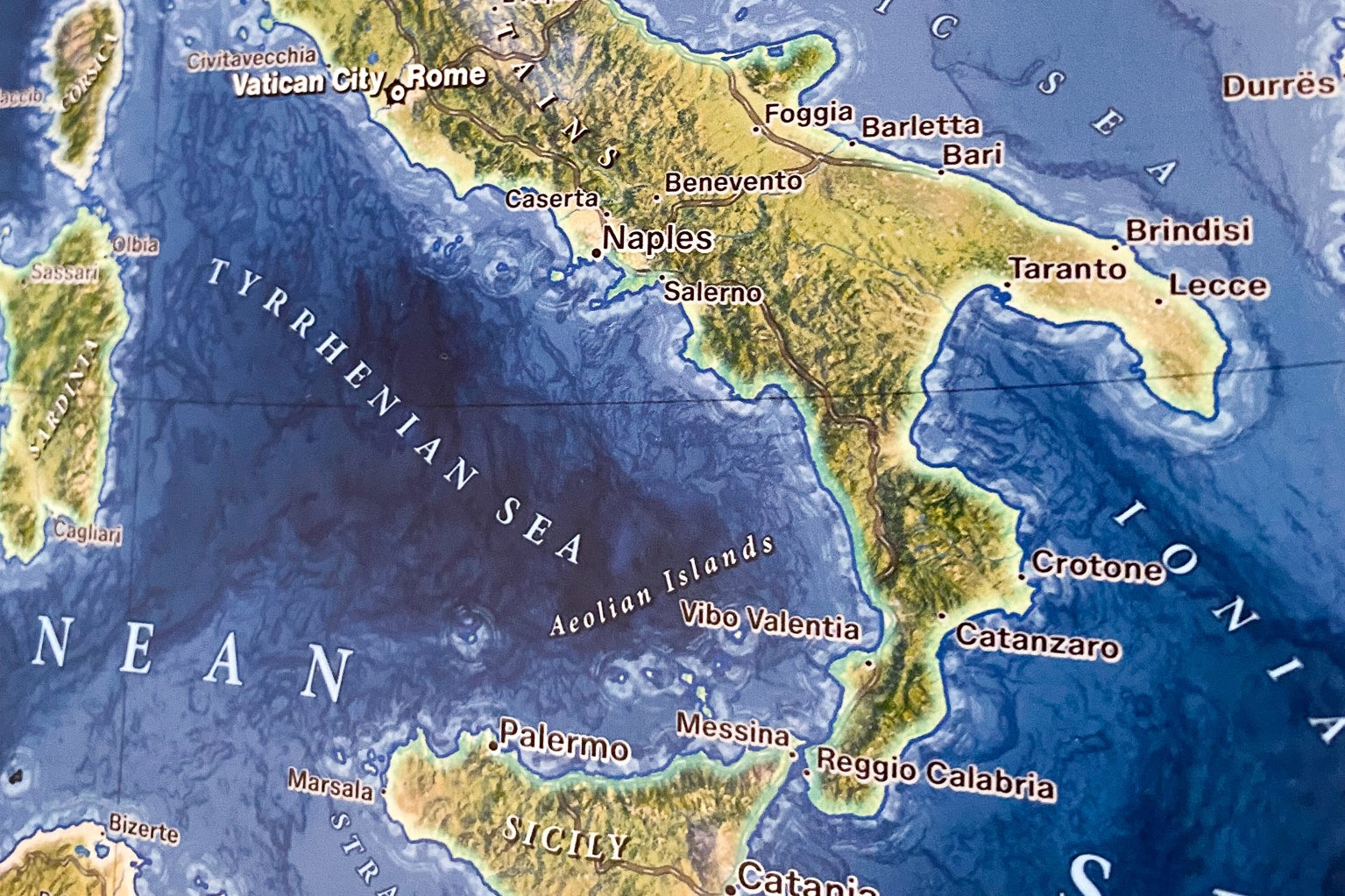 push pin travel map of europe detail of italy