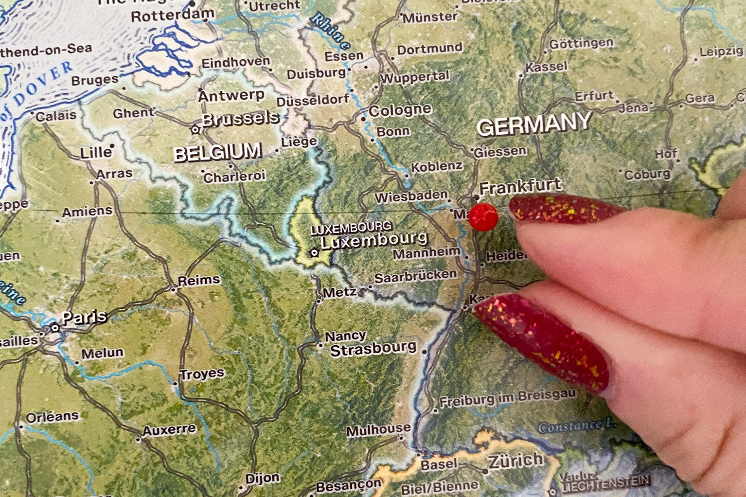 europe map for push pins