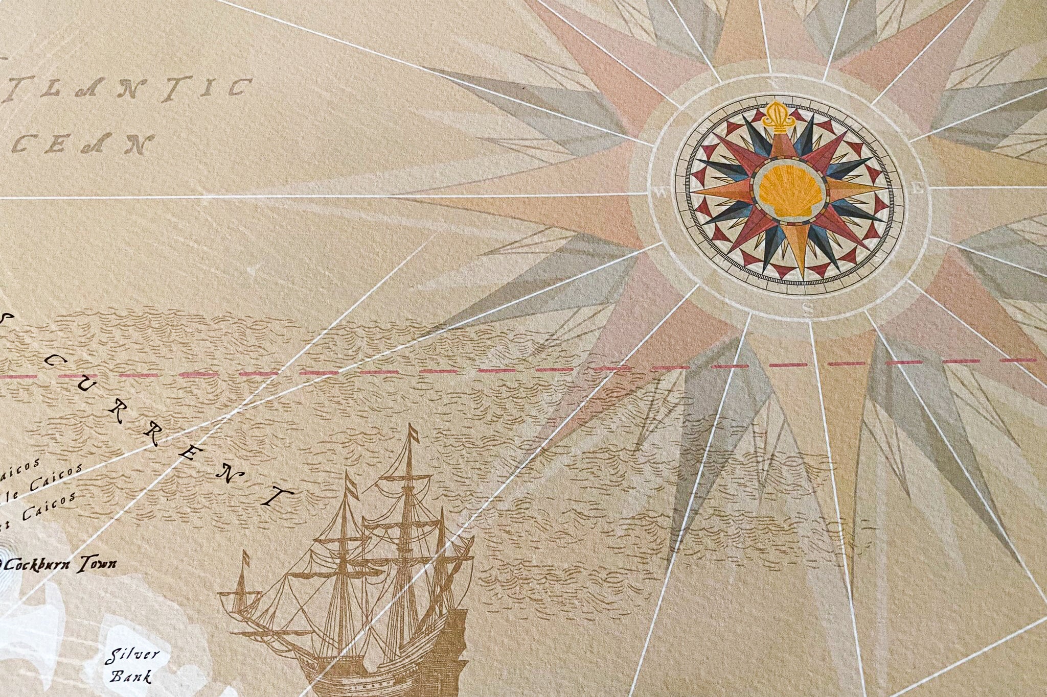 treasure map of caribbean