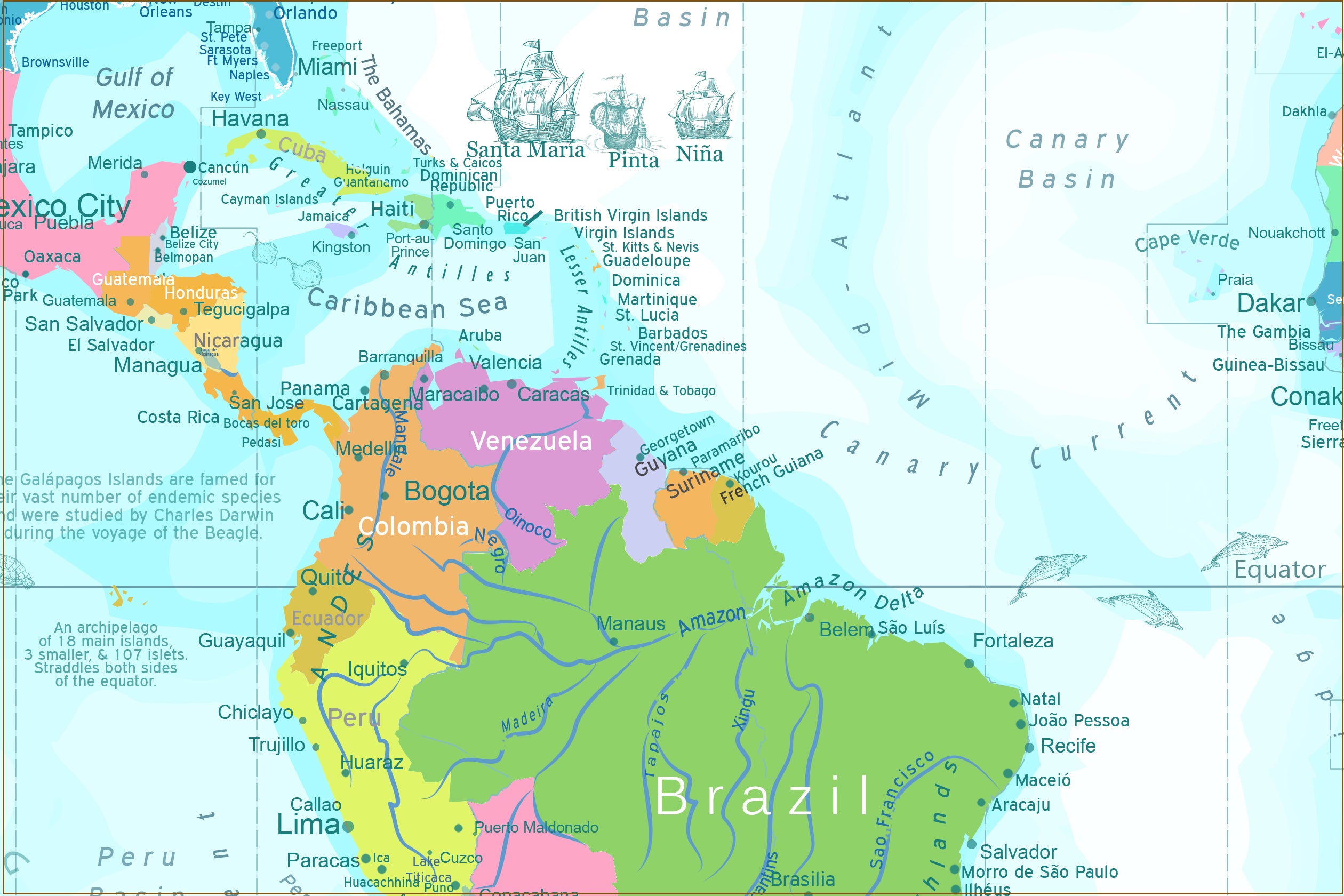 colorful Map for Kids