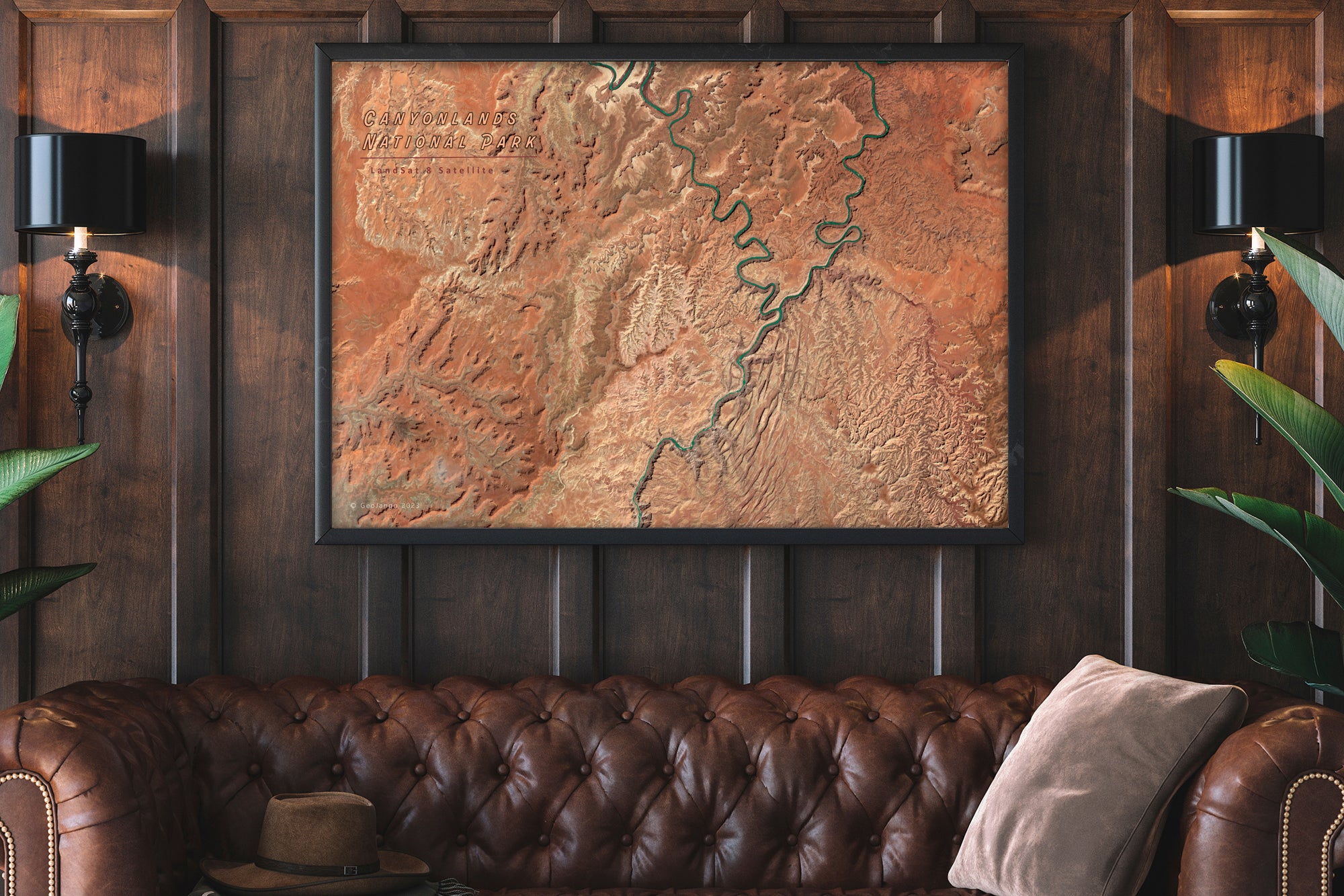 Satellite map of Canyonlands national park