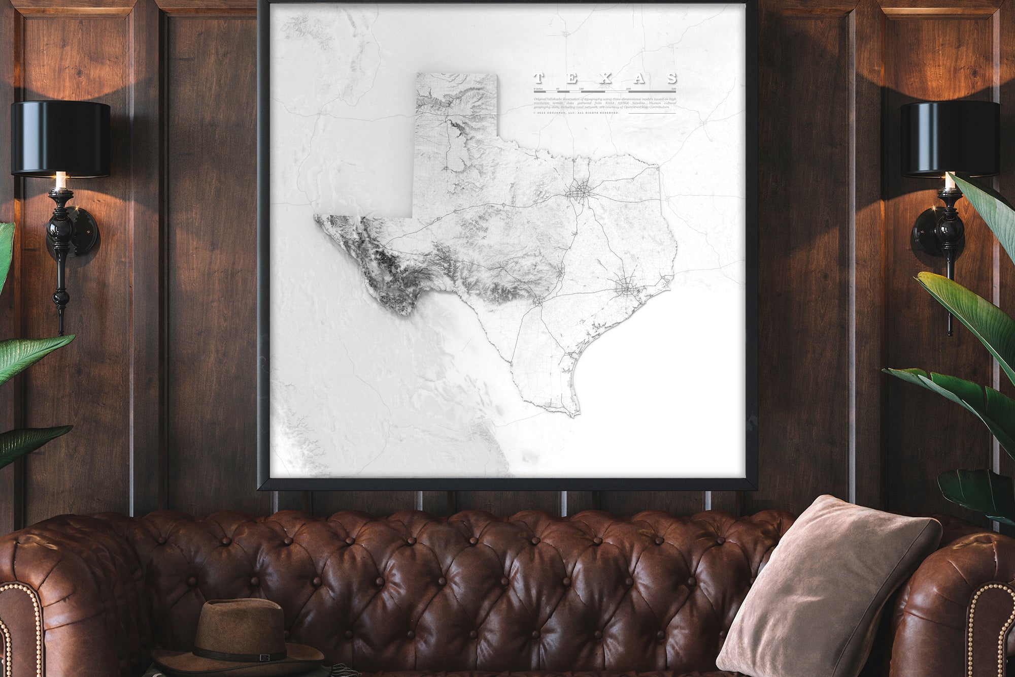 Elevation Map of Texas