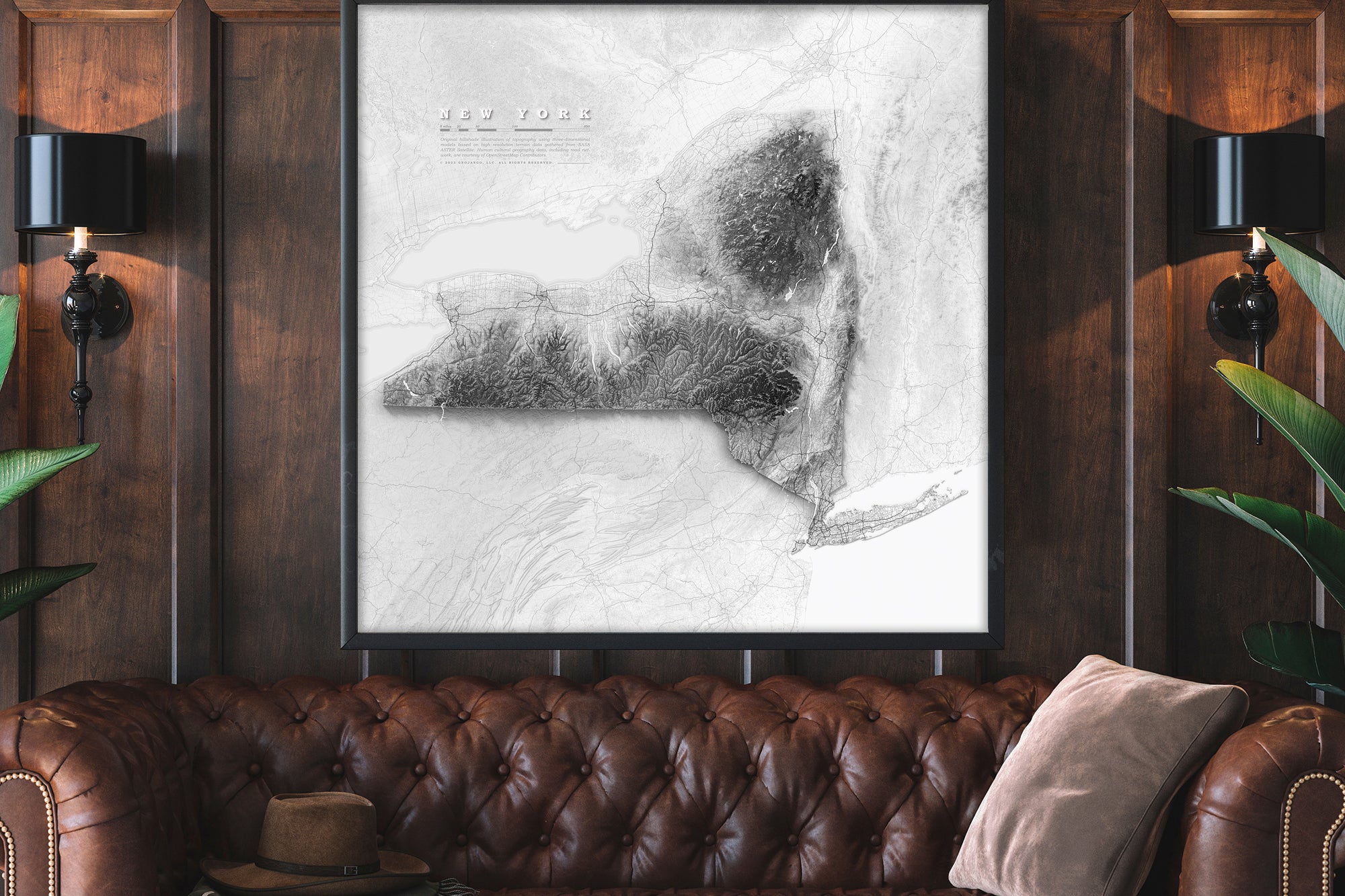 Large New York State Map