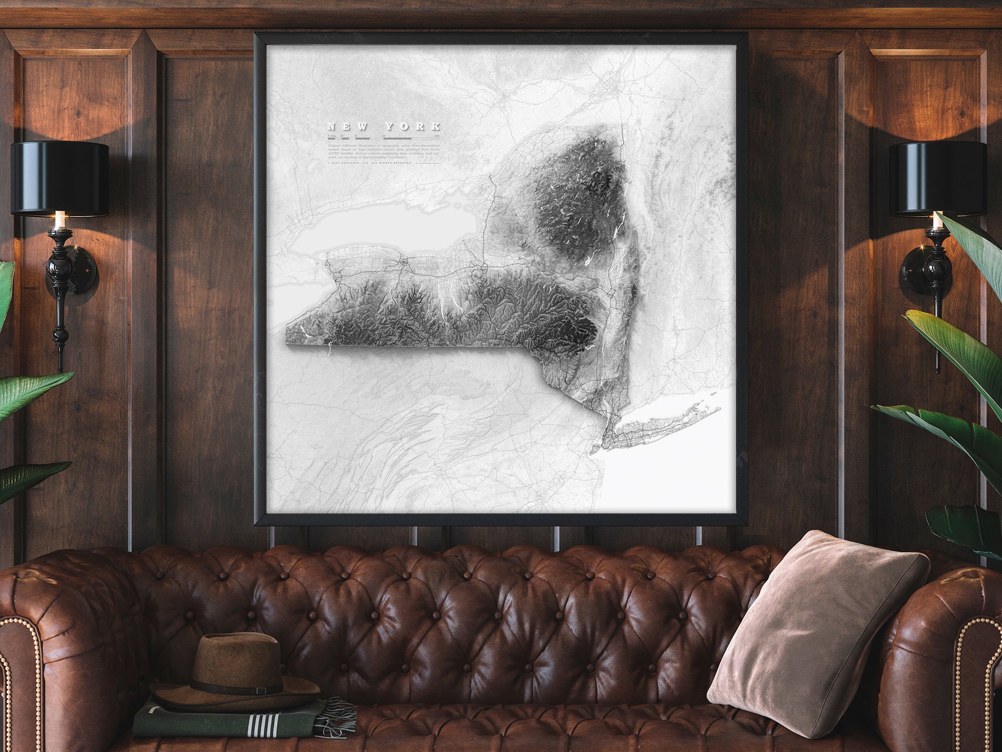 Large New York State Map
